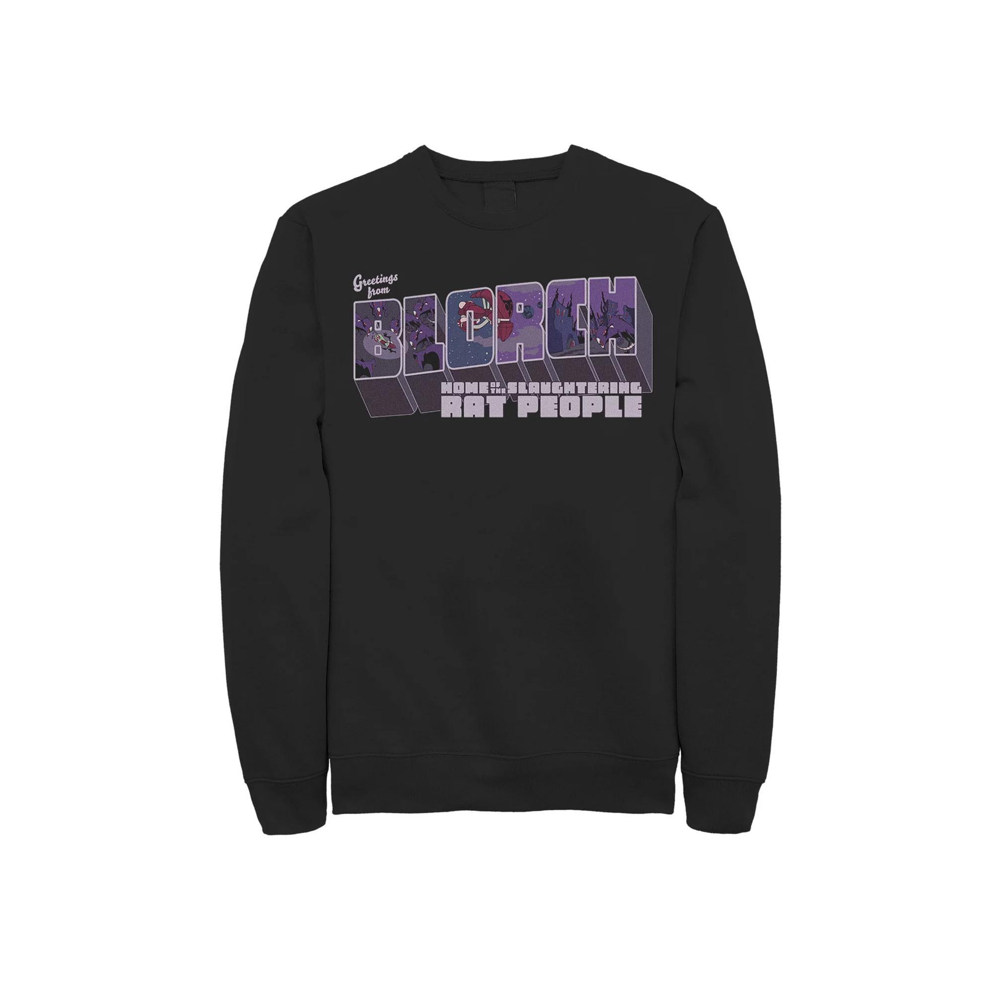Men's Nickelodeon Hey Arnold PS 118 Waving Pennant Graphic Fleece Pullover, Size: XXL, Grey Heather Product Image