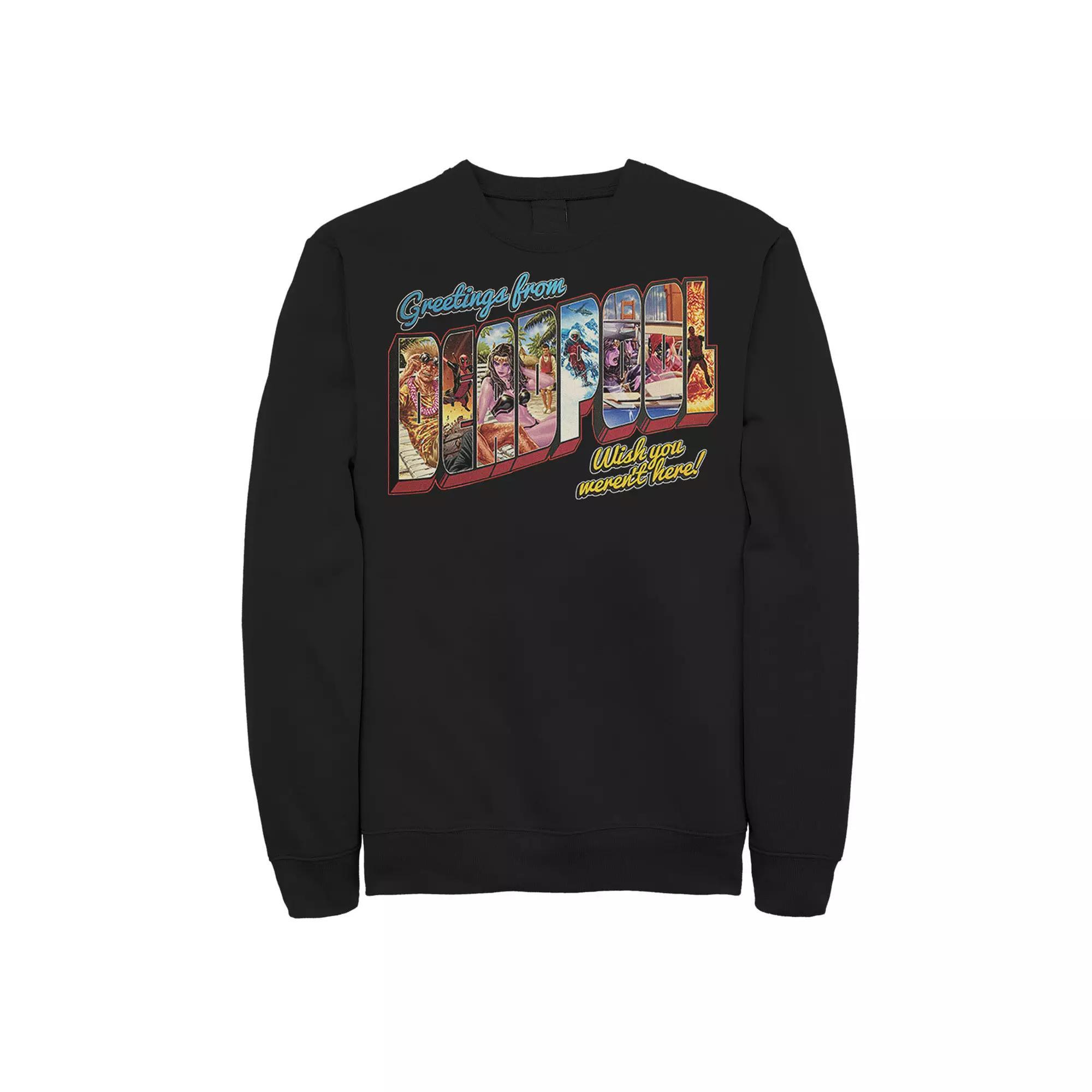 Mens Marvel Vintage Spider-Man #Dancefight Group Shot Fleece Graphic Top Product Image