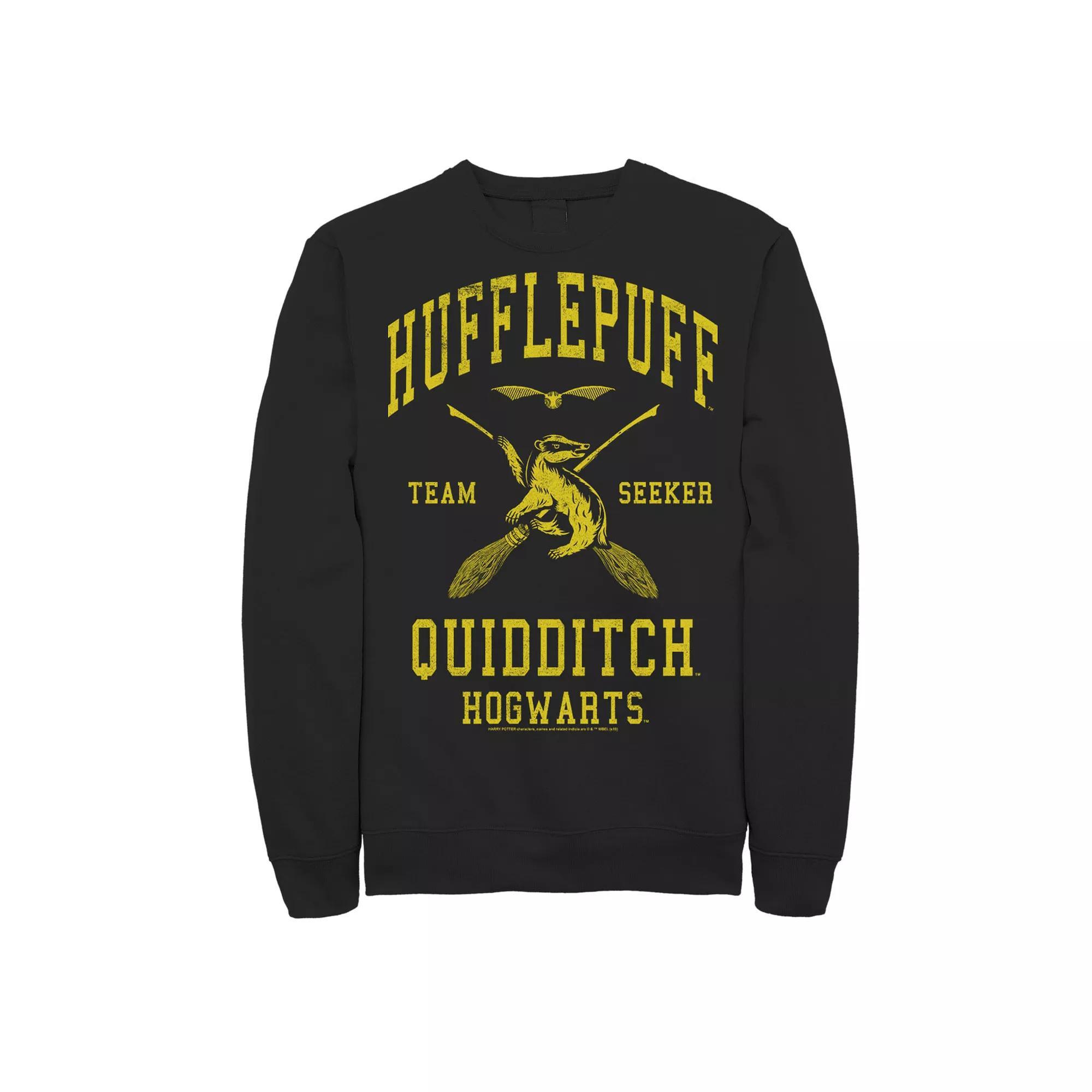 Men's Harry Potter Hufflepuff Quidditch Fleece Pullover, Size: Large, Black Product Image