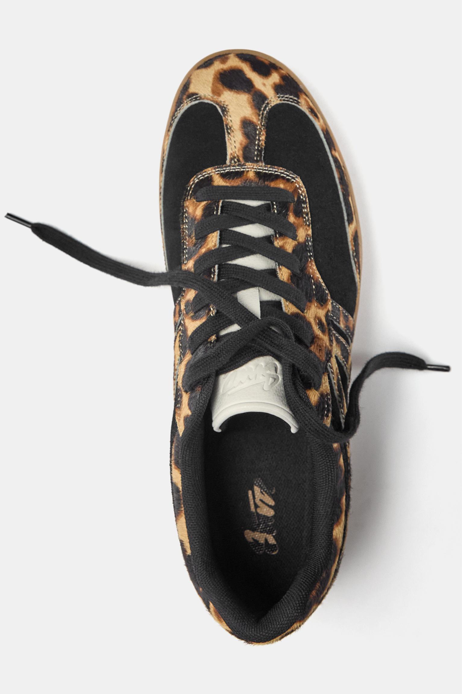 Animal print leather sneakers Product Image