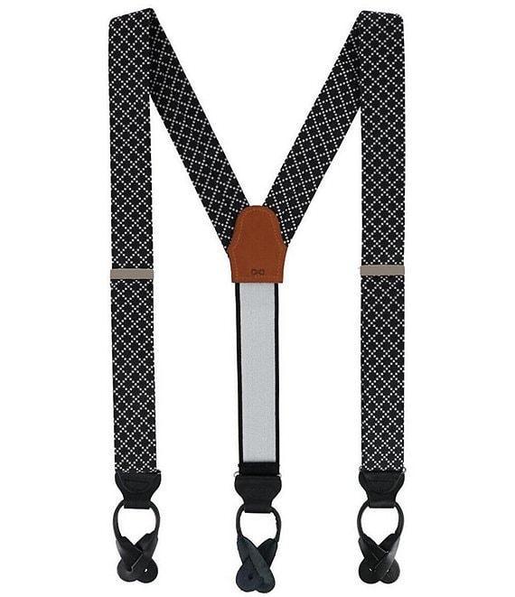Trafalgar Rowan Geometric Pattern Silk Button End Braces Product Image