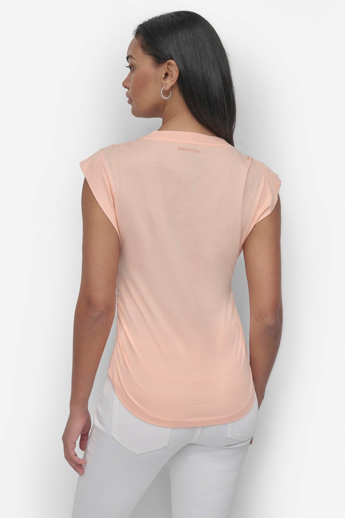 VNECK RUCHED SHOULDER TEE Product Image
