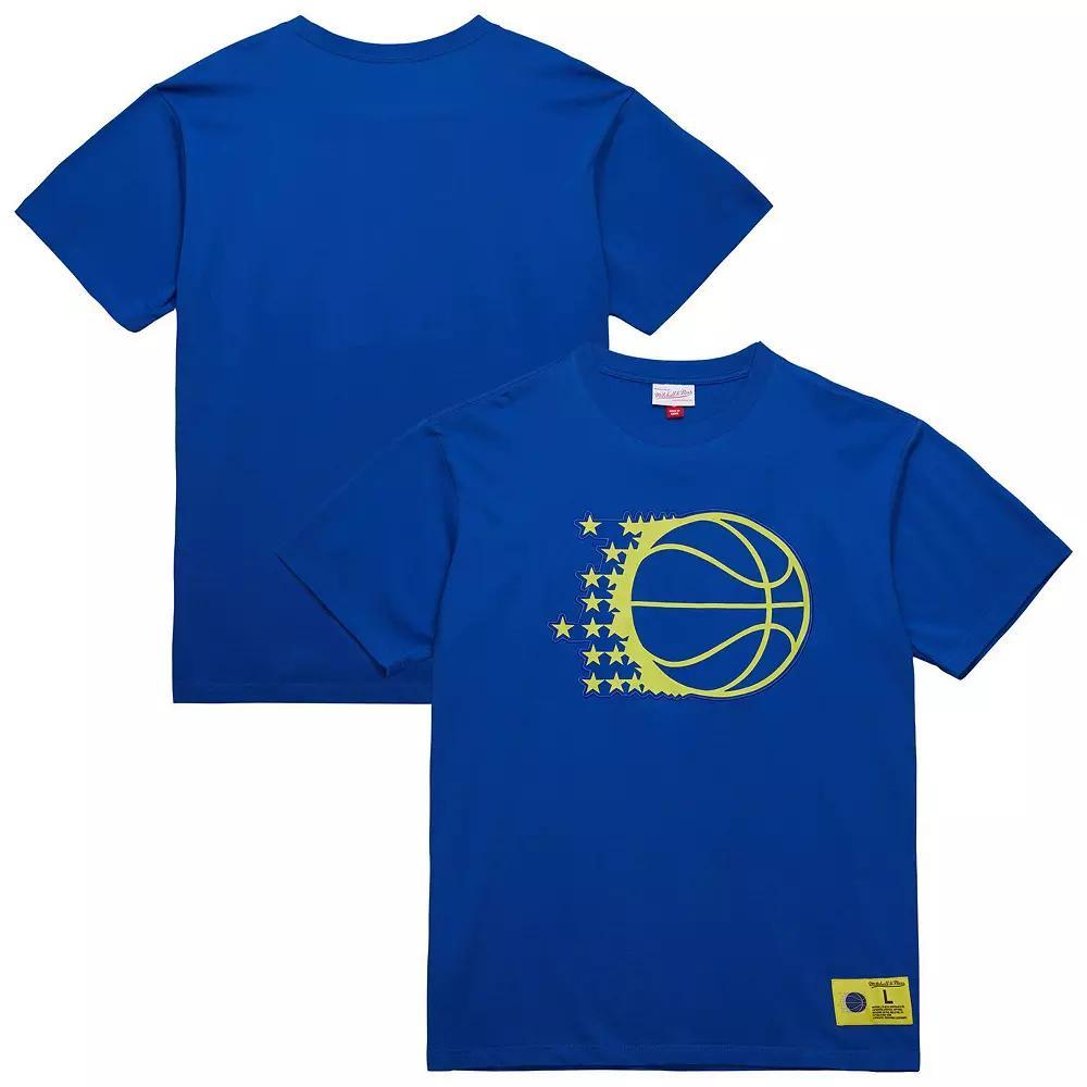 Men's Mitchell & Ness Blue Orlando Magic Hardwood Classics Neon Nights Premium T-Shirt, Size: Small, Mag Blue Product Image