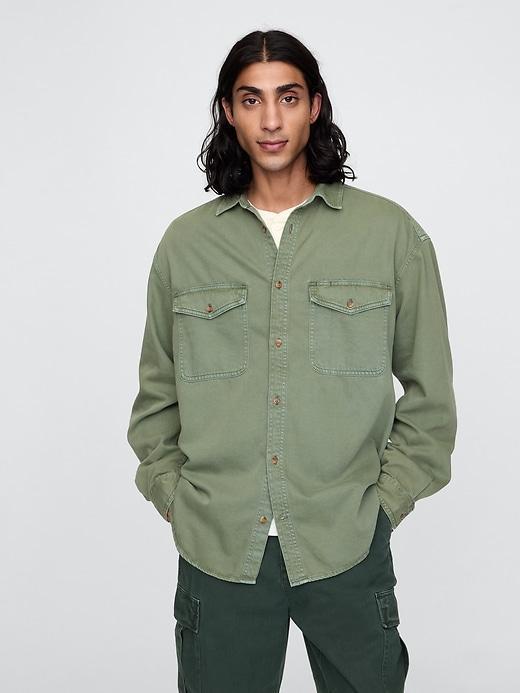 UltraSoft Denim Big Shirt Product Image