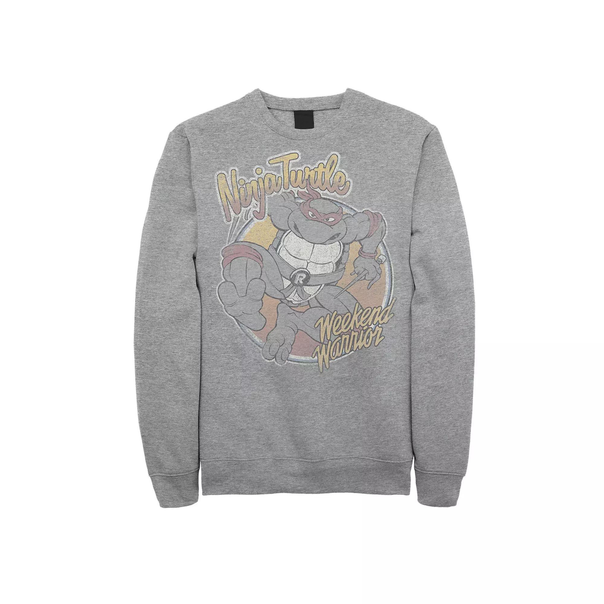 Big & Tall Nickelodeon Teenage Mutant Ninja Turtles Weekend Warrior Leonardo Fleece Sweatshirt, Men's, Size: 4XL, Athletic Grey Product Image