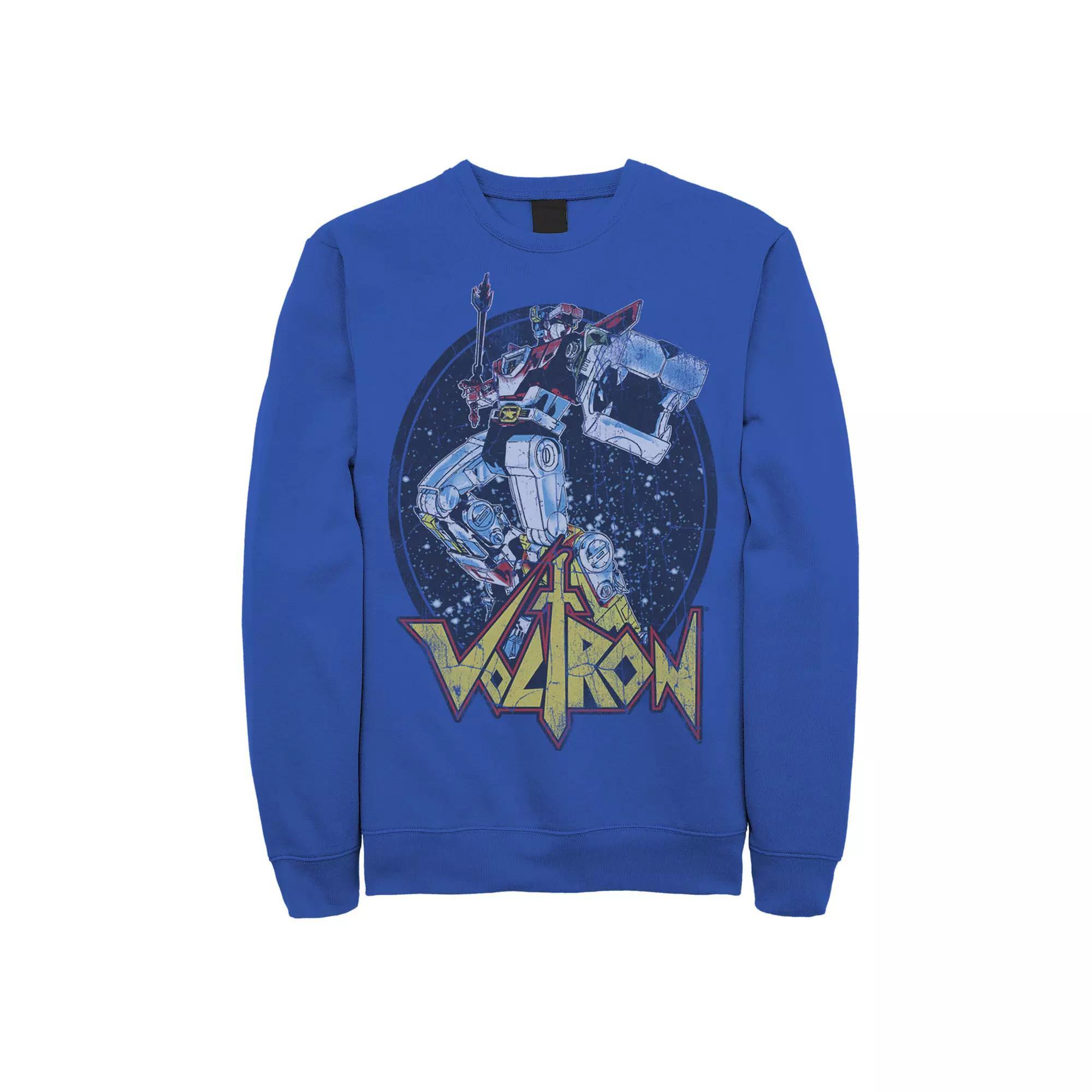 Mens Voltron: Retro Defender Colorful Fight Sword Sweatshirt Product Image