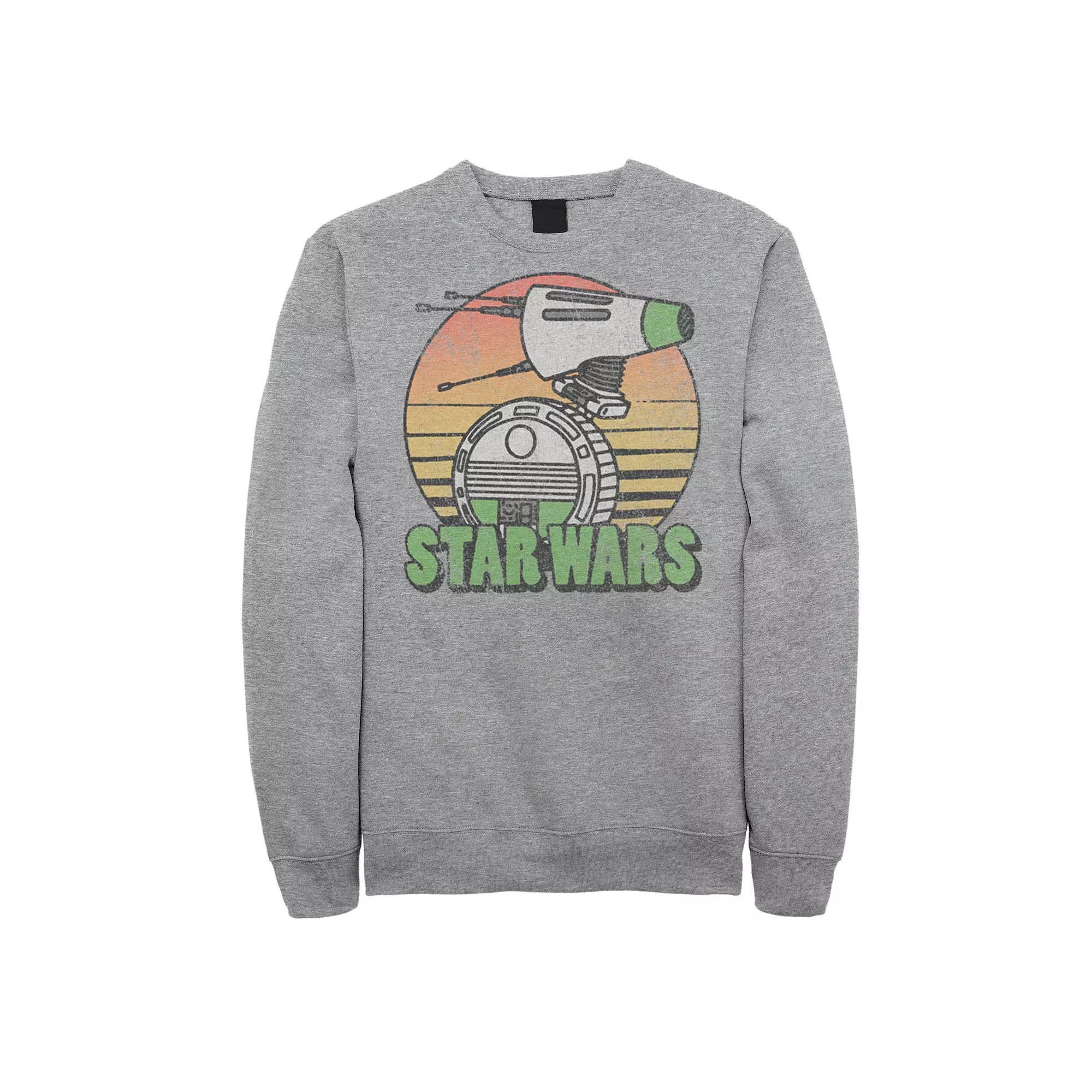 Men's Star Wars The Rise of Skywalker Retro D-0 Sunset Fleece, Size: Medium, Athletic Grey Product Image