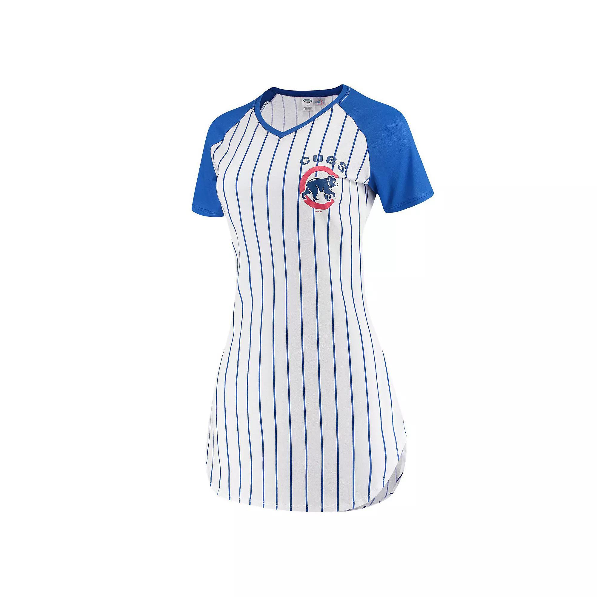 Womens Concepts Sport Chicago Cubs Vigor Pinstripe Nightshirt Product Image