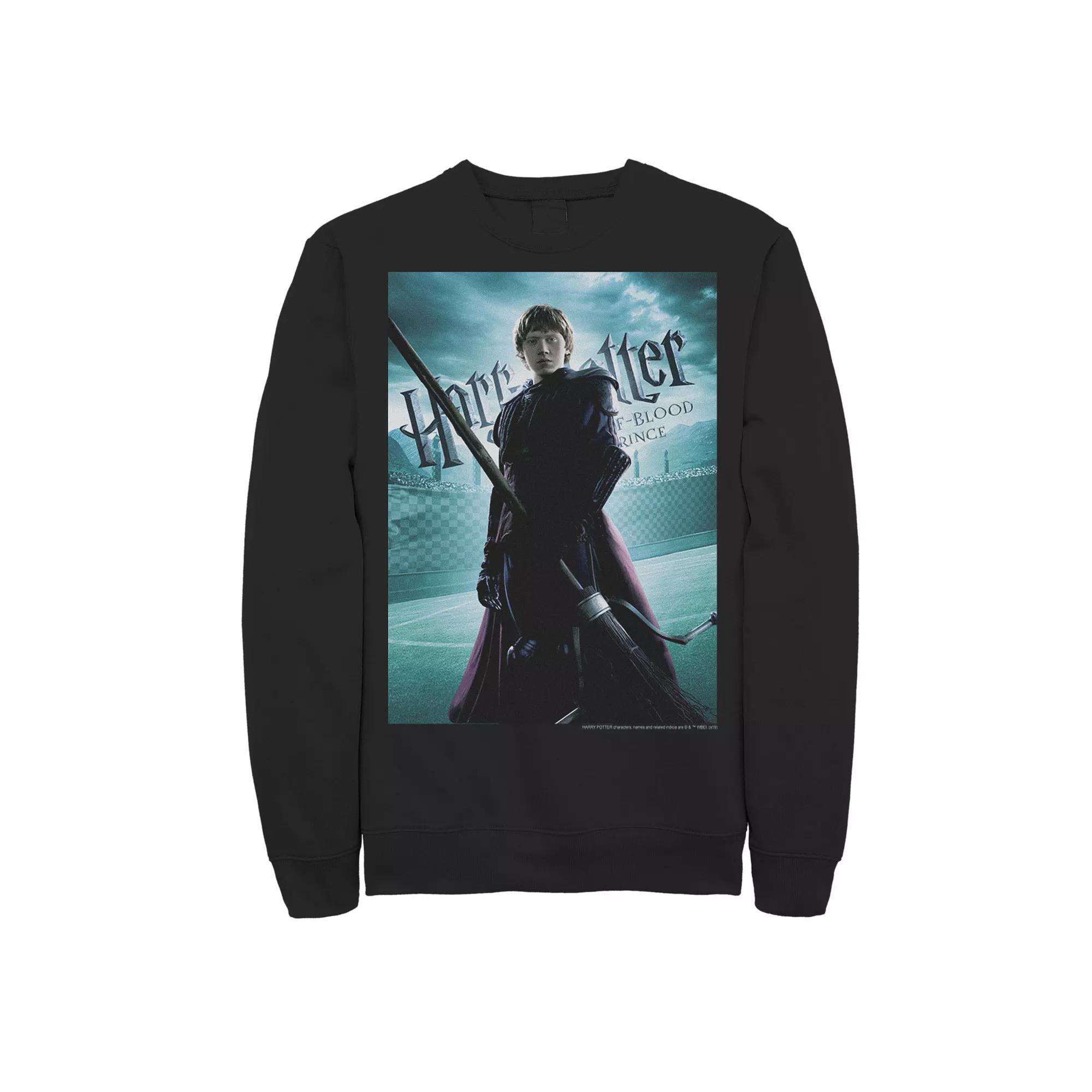 Men's Harry Potter Half-Blood Prince Ron Weasley Poster Sweatshirt, Size: Medium, Black Product Image