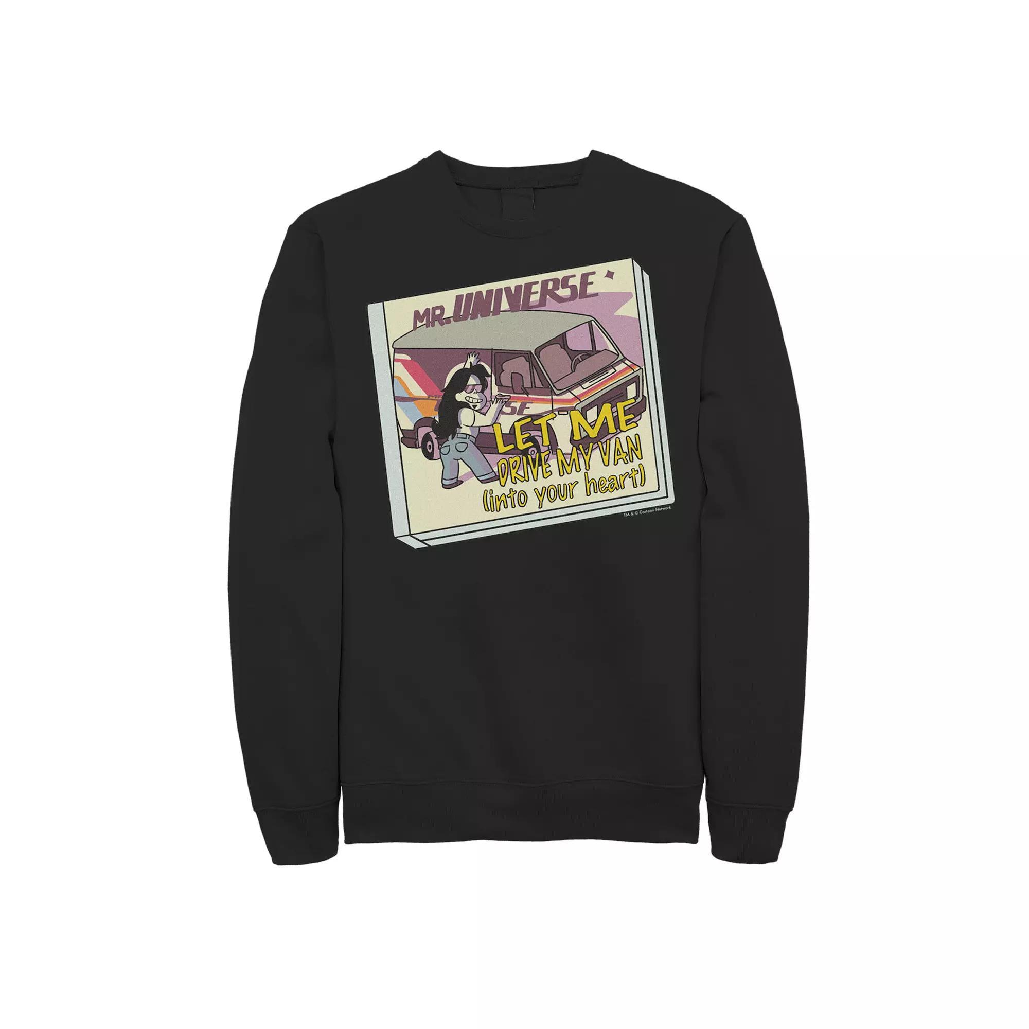 Men's CN Steven Universe Drive Into Your Heart Fleece Pullover, Size: 3XL, Black Product Image