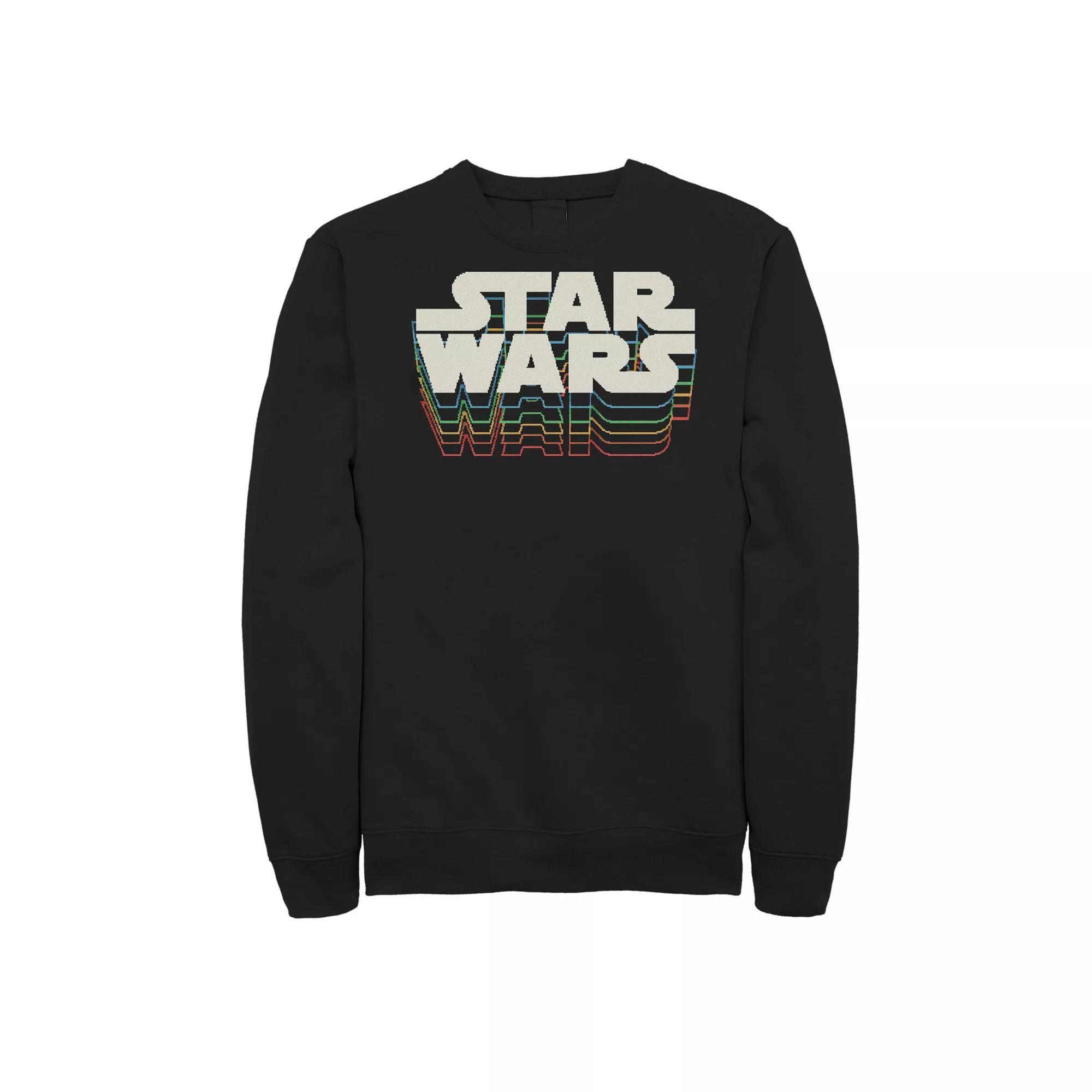 Big & Tall Star Wars Retro Gradient Logo Sweatshirt, Men's, Size: 3XL, Black Product Image