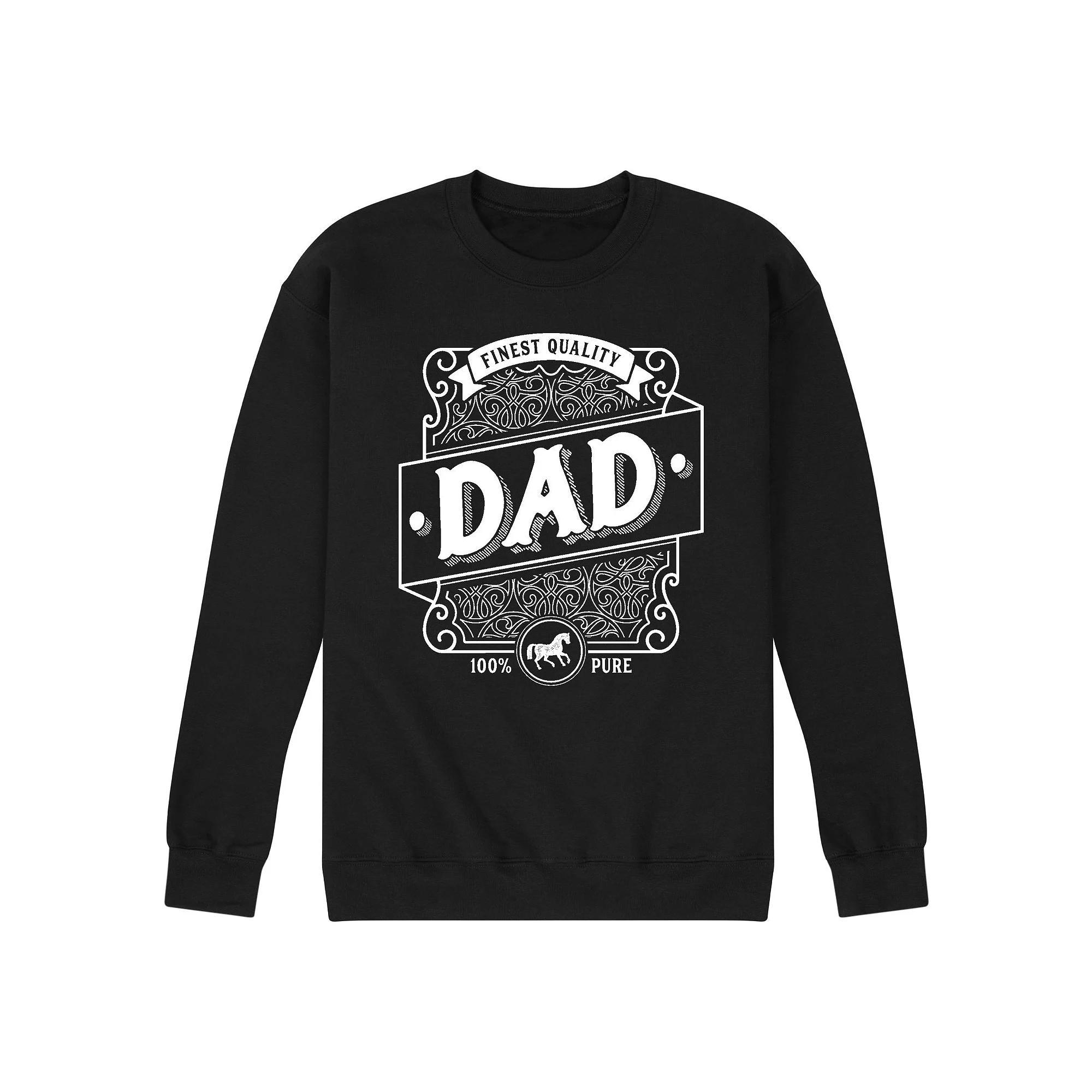 Mens Dad Liquor Label Fleece Sweatshirt Product Image
