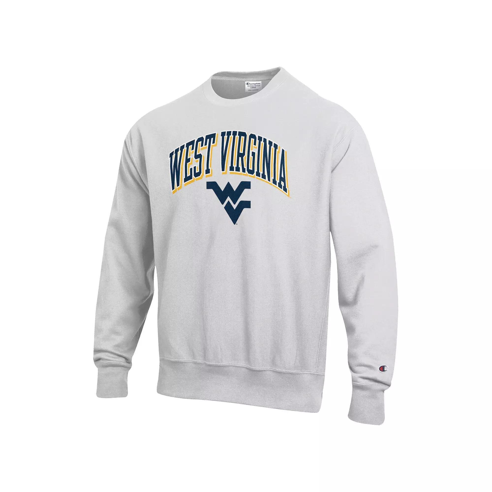 Mens Champion Gray West Virginia Mountaineers Arch Over Logo Reverse Weave Pullover Sweatshirt Product Image
