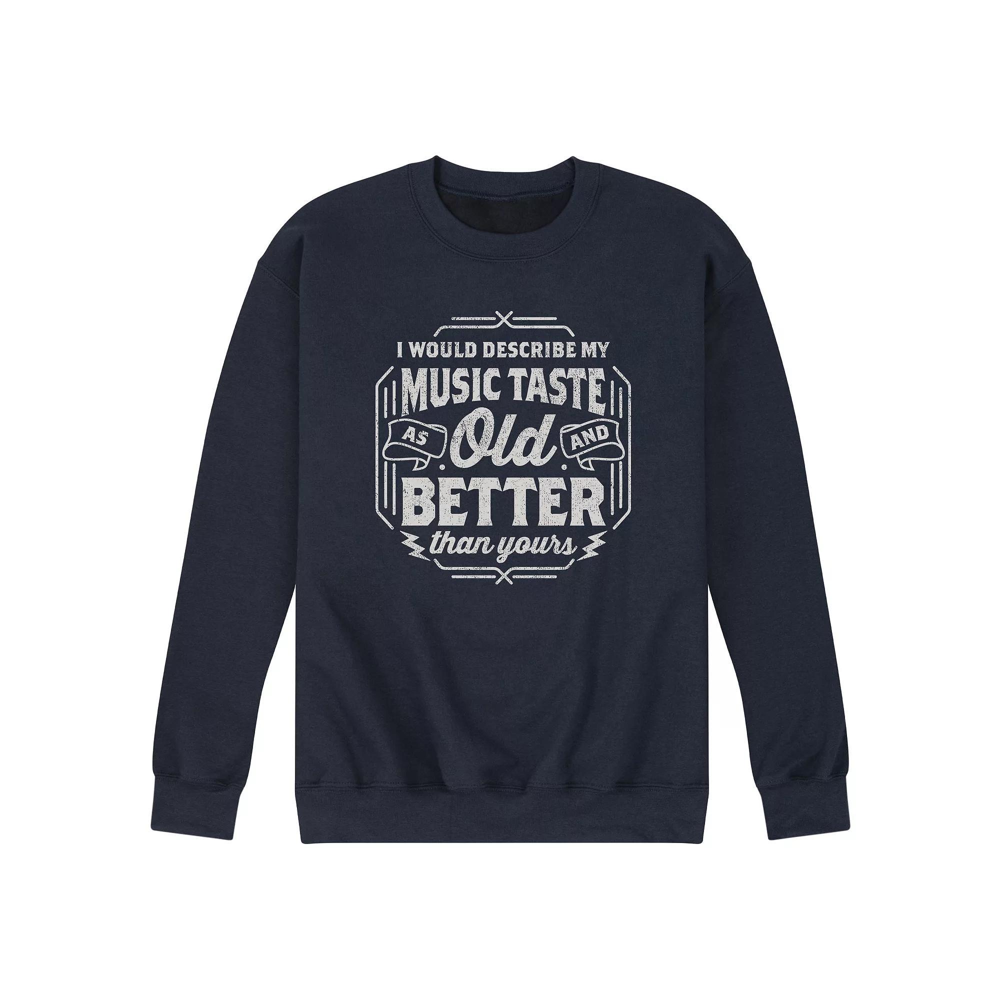 Mens Music Taste Old And Better Sweatshirt Blue Product Image