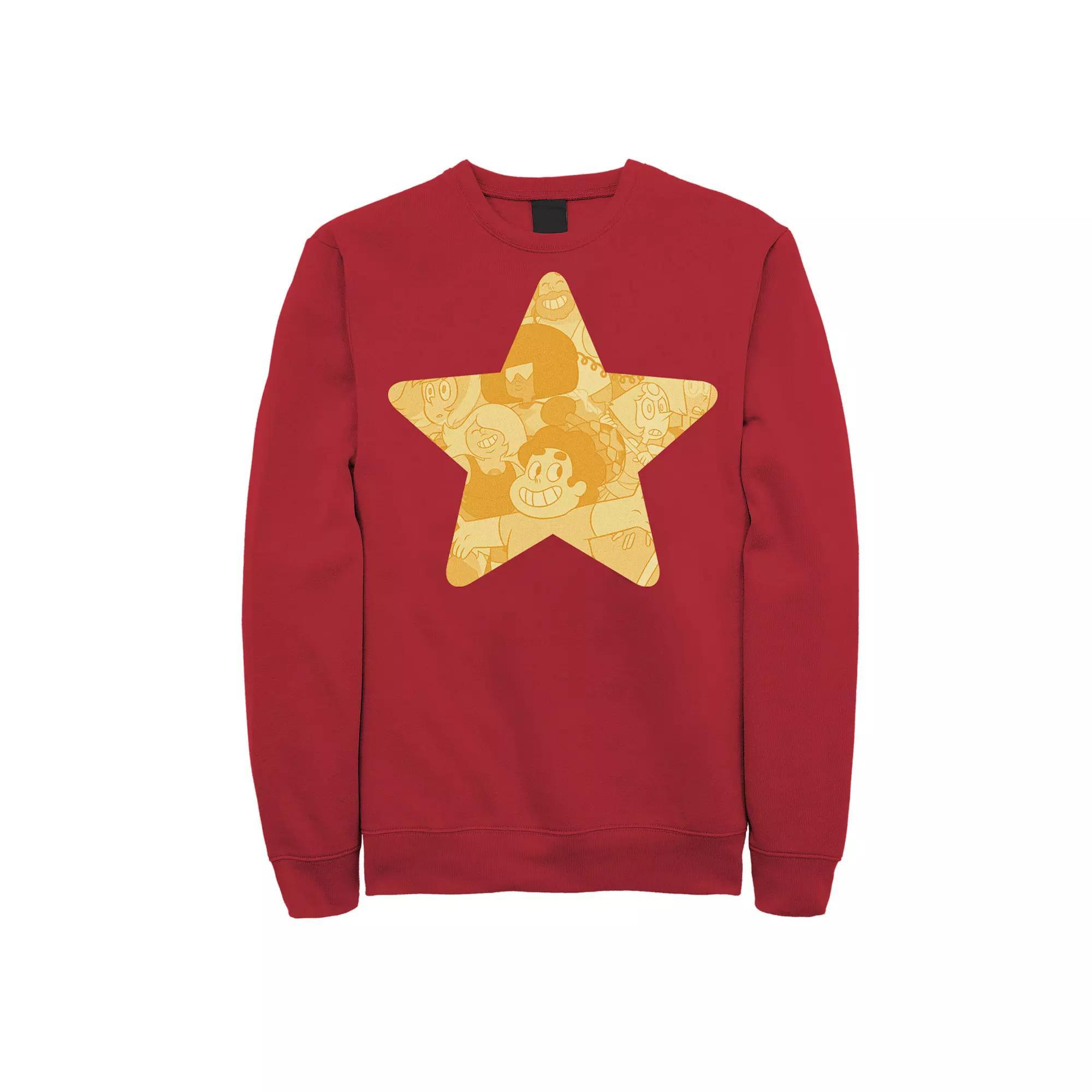 Men's Cartoon Network Stevens Universe Gold Star Sweatshirt, Size: Small, Red Product Image