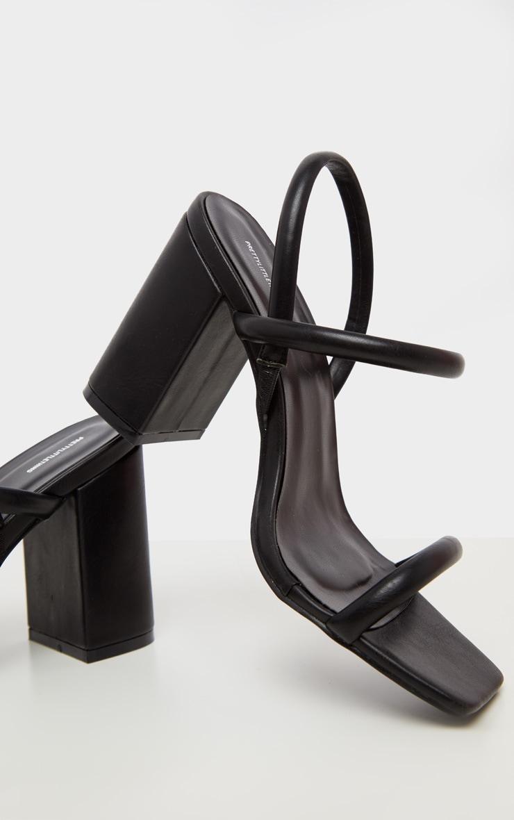 Black Wide Fit Chunky Block Heel Slingback Sandal Product Image