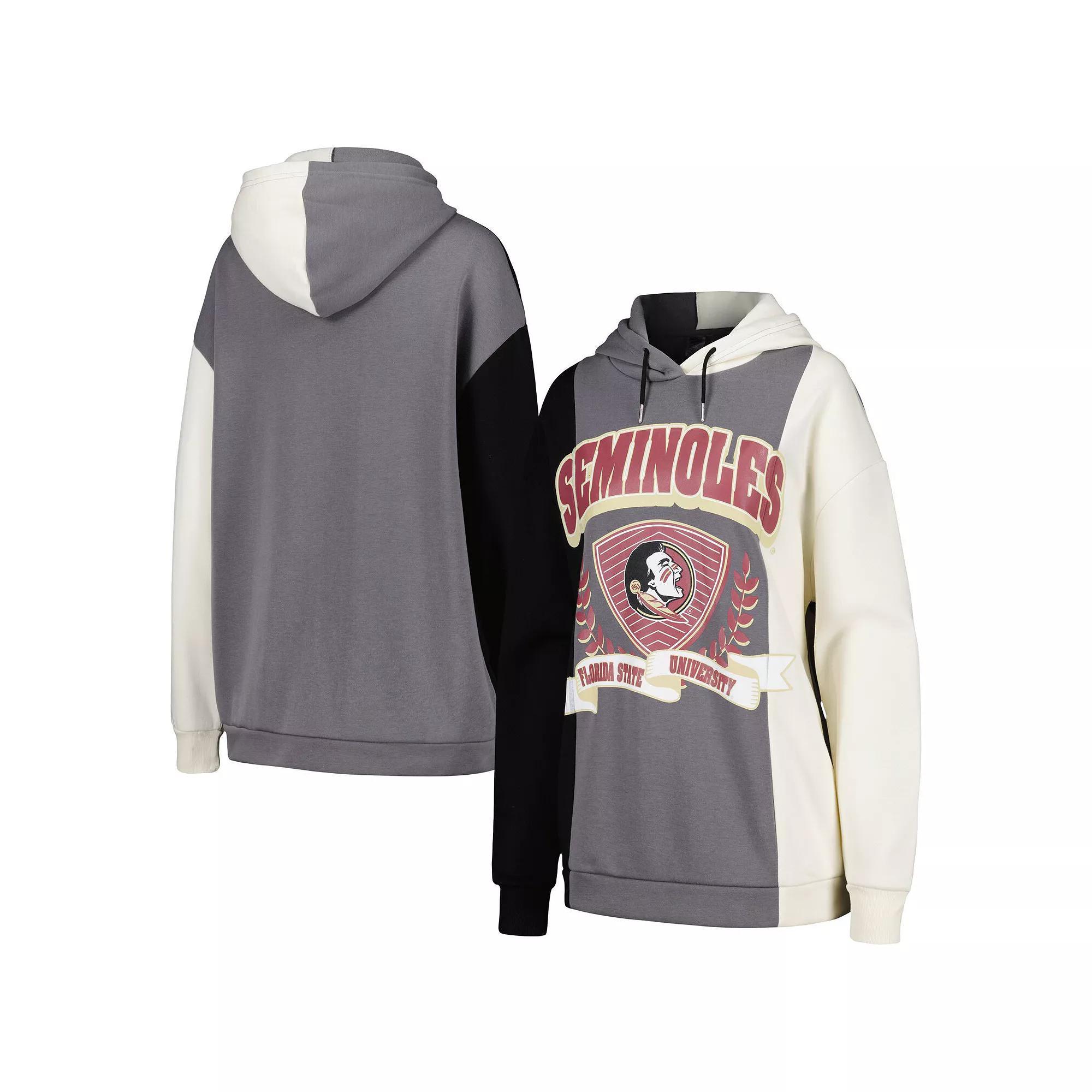 Women's Gameday Couture Black Florida State Seminoles Hall of Fame Colorblock Pullover Hoodie, Size: XL, Grey Product Image