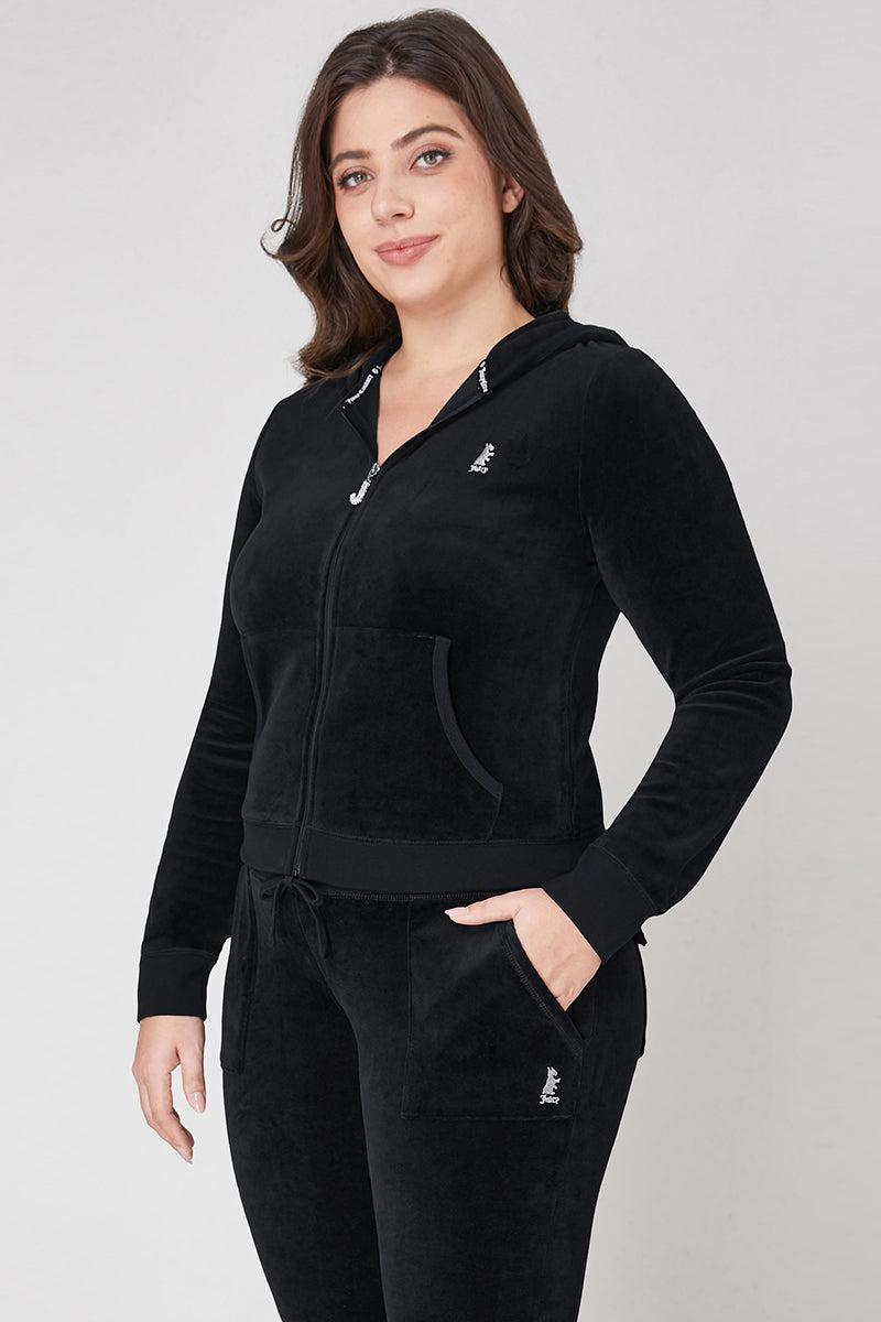 Plus-Size Scottie Cotton Velour Hoodie Product Image