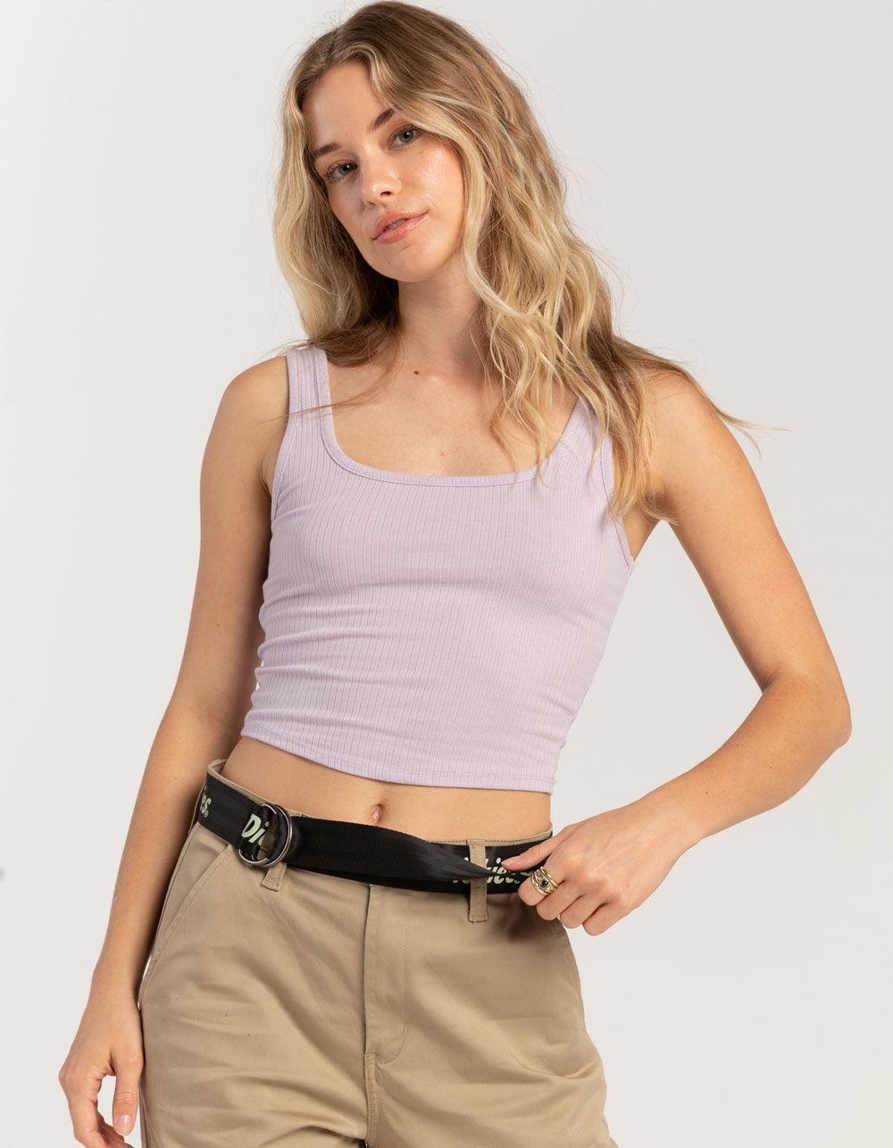 TILLYS Square Neck Womens Tank Top - LAVENDAR Product Image