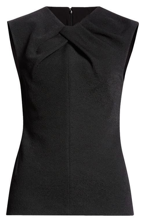 JIL SANDER Sleeveless Pleated Neck Top In Black Product Image