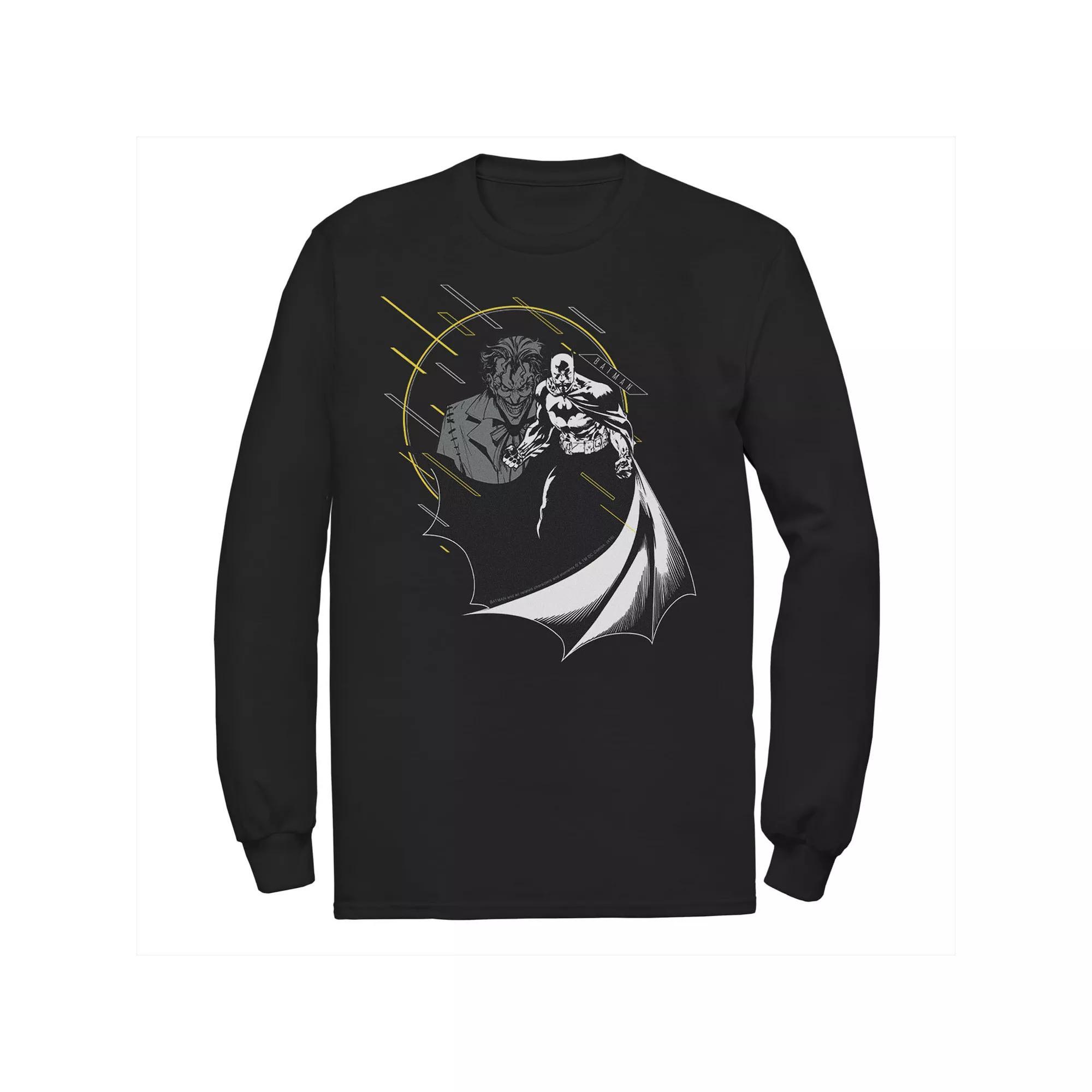 Mens DC Comics Batman And Joker Circle Portrait Tee, Men's, Size: Large, Black Product Image