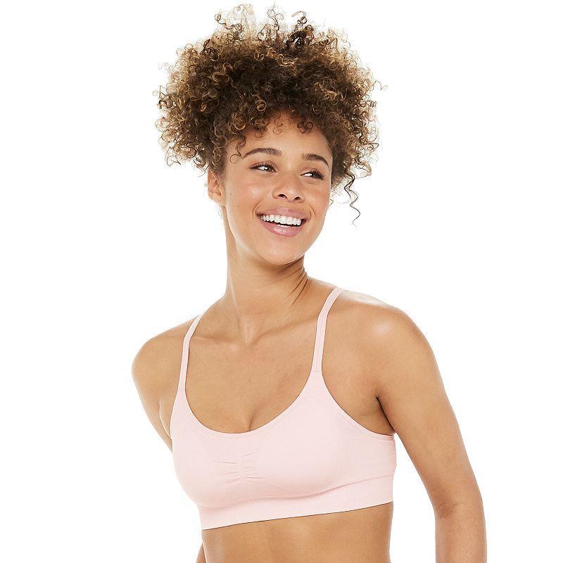 Tek Gear® Seamless Low-Impact Adjustable Sports Bra, Women's, Size: Small, White Product Image