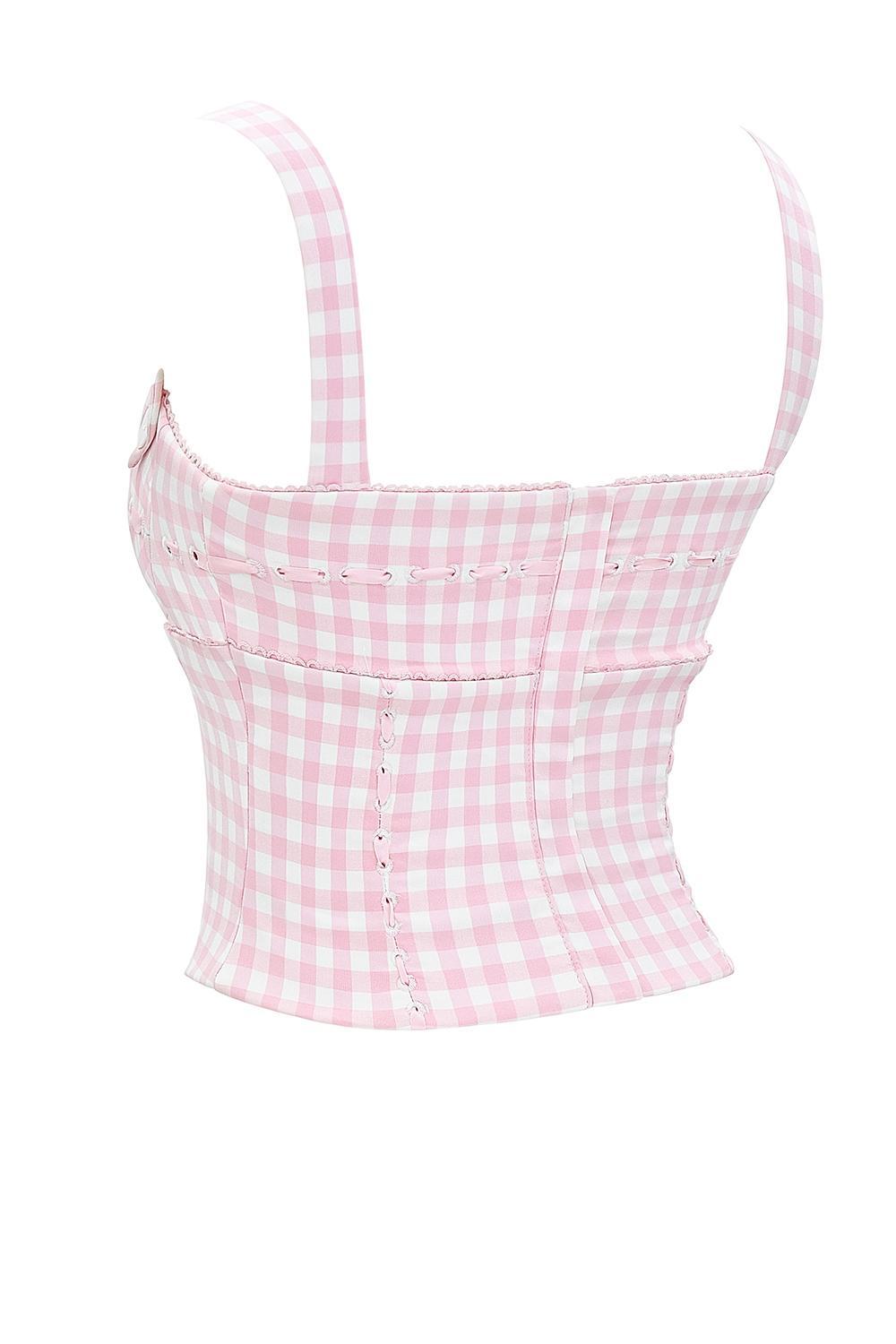 Lottie  strawberry shortcake gingham corset Product Image