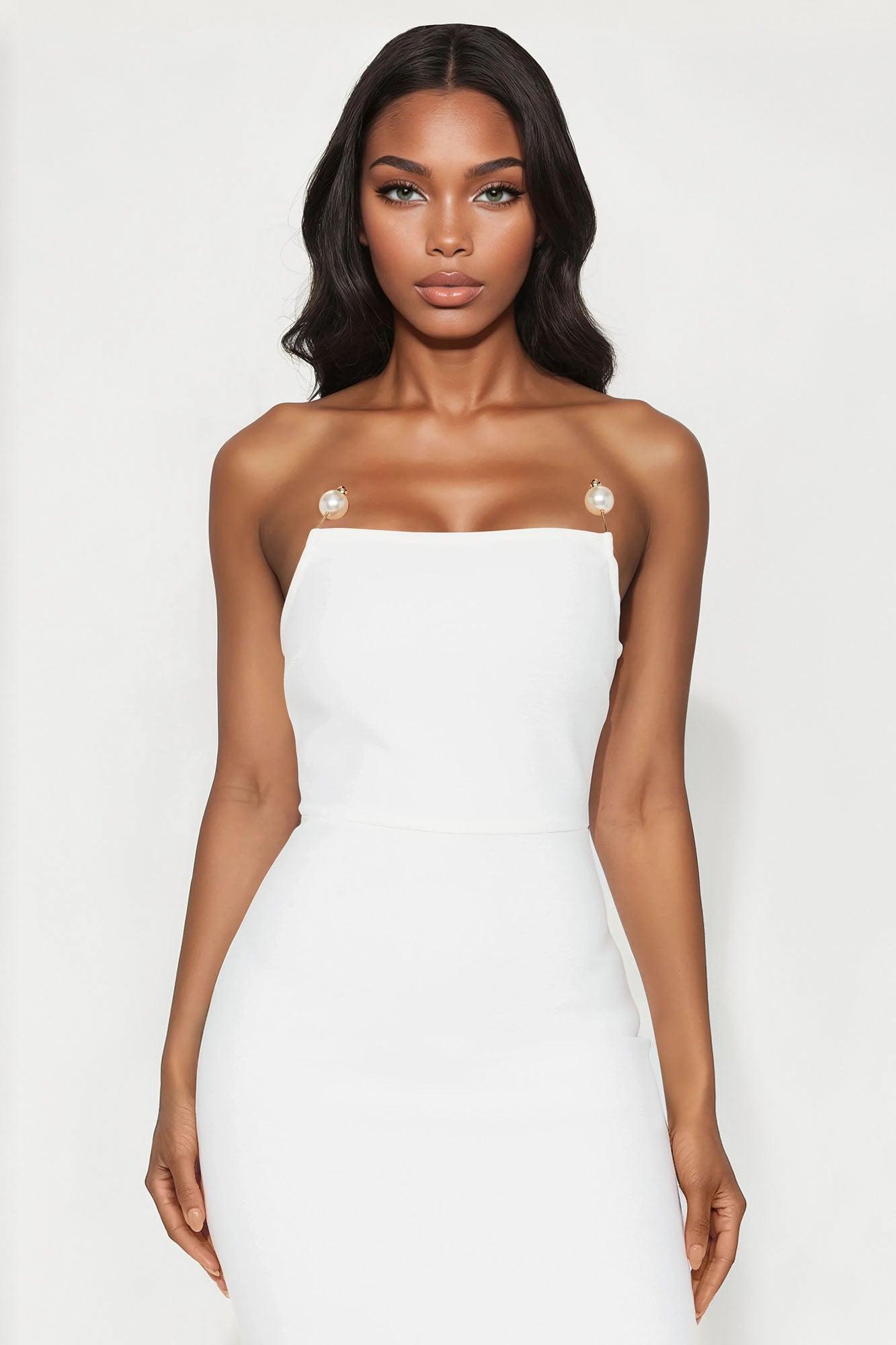 Deandra Bandage Maxi Dress - White Product Image