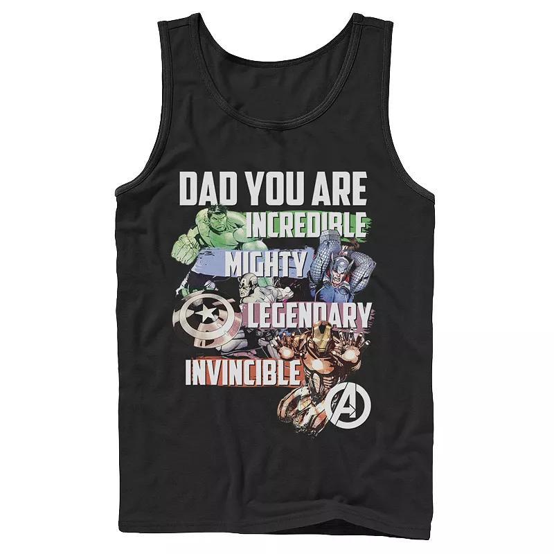 Men's Marvel Avengers Dad You Are Incredible Tank Top, Size: XL, Black Product Image