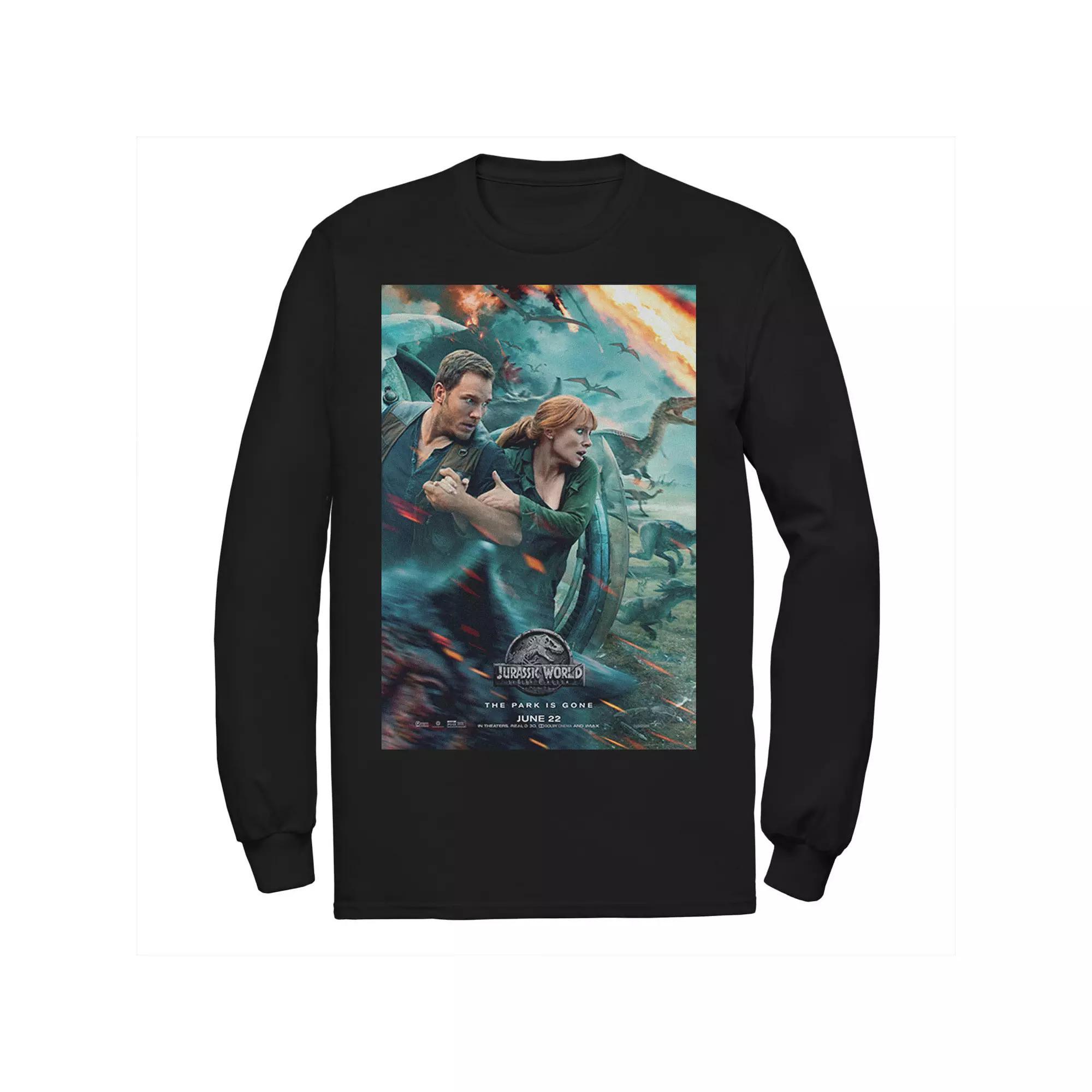 Men's Jurassic World 2 Owen Claire Movie Poster Tee, Size: Large, Black Product Image