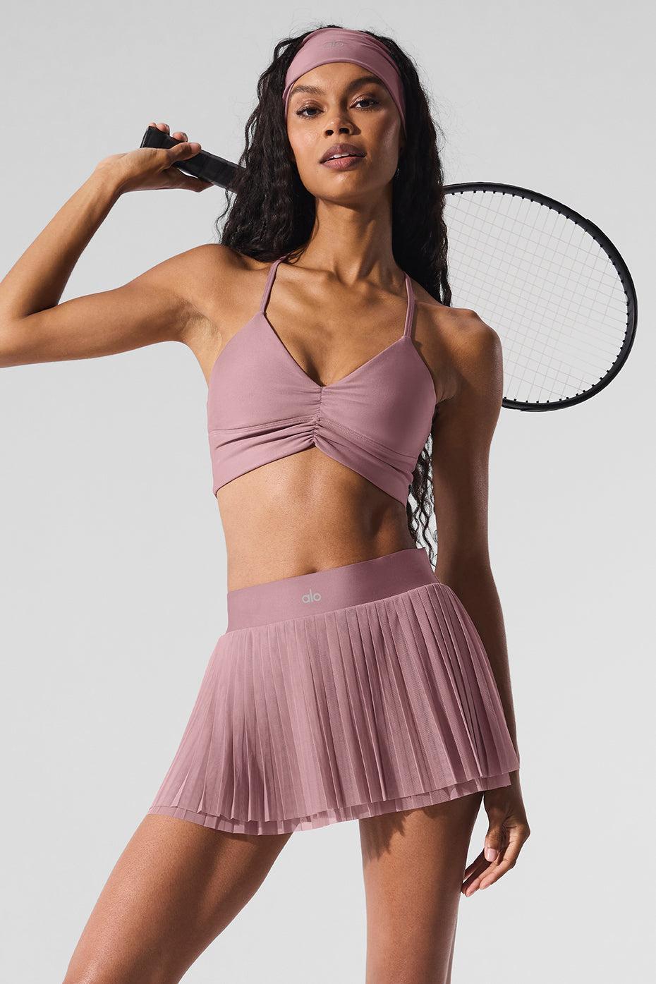 Mesh Baseline Tennis Skirt - Smoky Quartz Product Image
