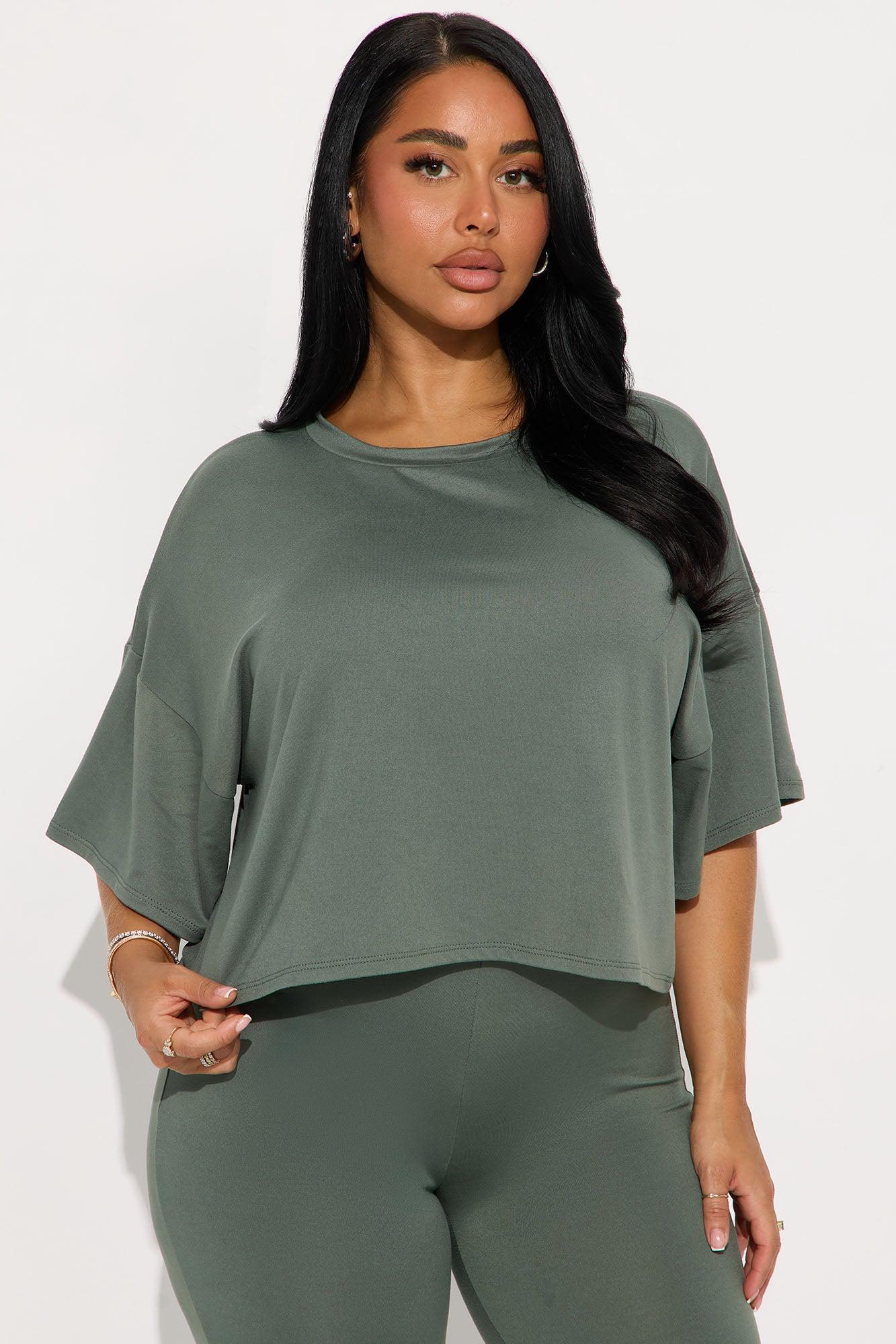 Morning Classes Capri Set - Olive Product Image