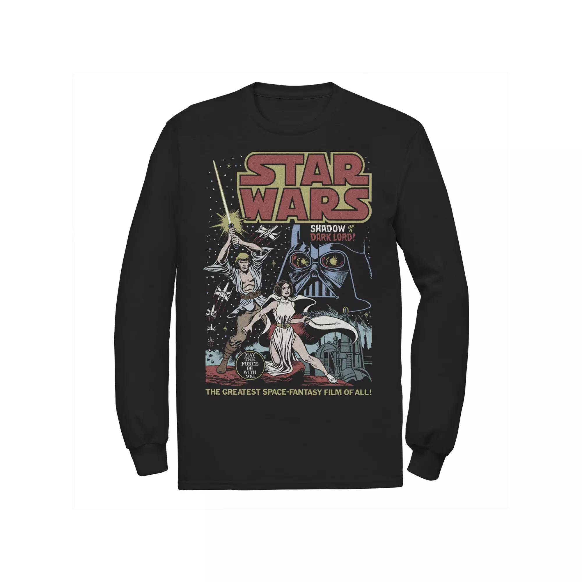Mens Star Wars Shadow Of A Dark Lord Poster Long Sleeve Graphic Tee Product Image