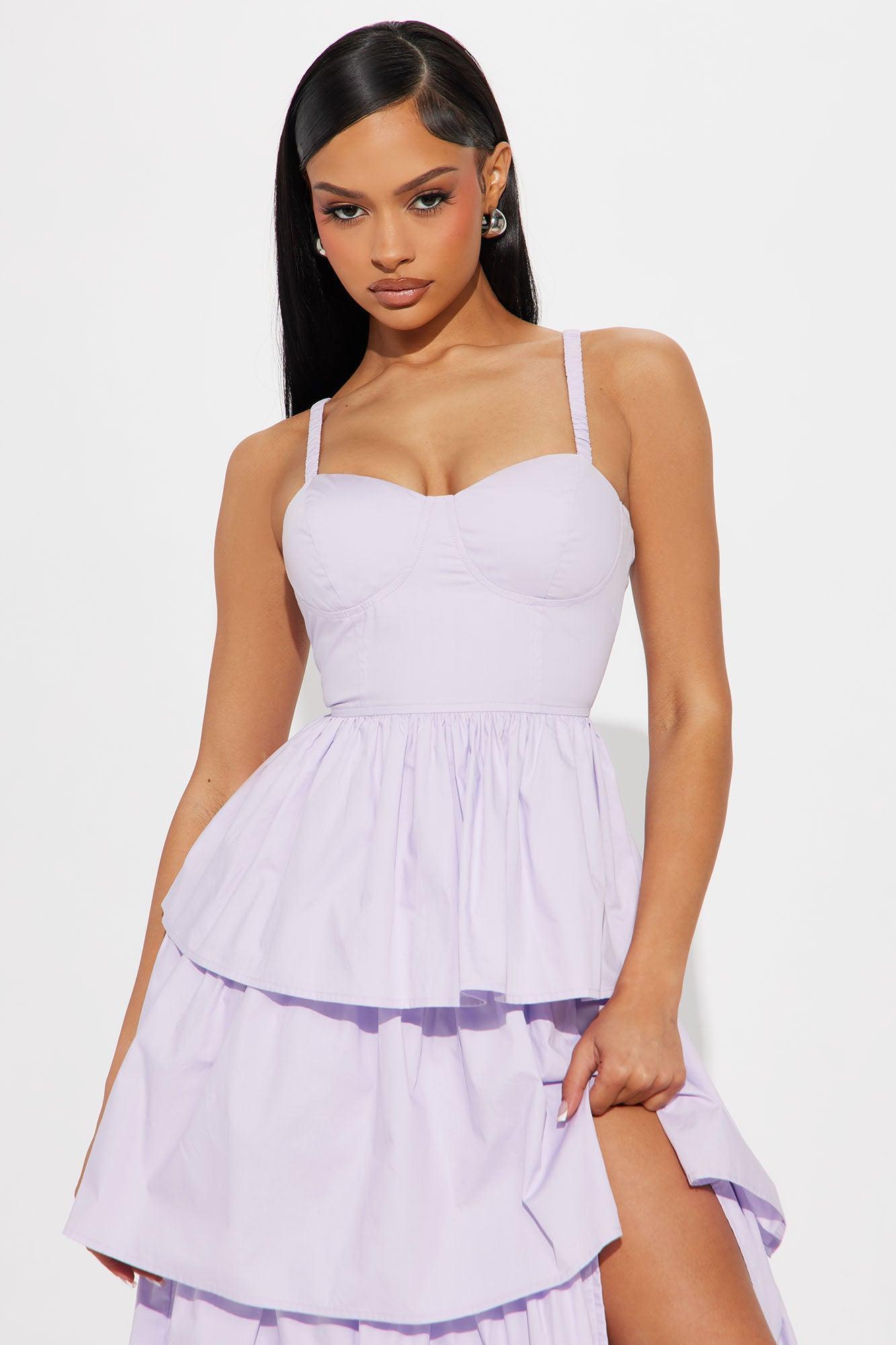 Clementine Poplin Maxi Dress - Lavender Product Image