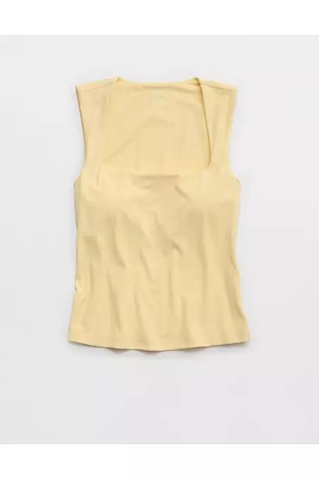 OFFLINE By Aerie Real Me Low Key Square Neck Tank Top Women's Product Image