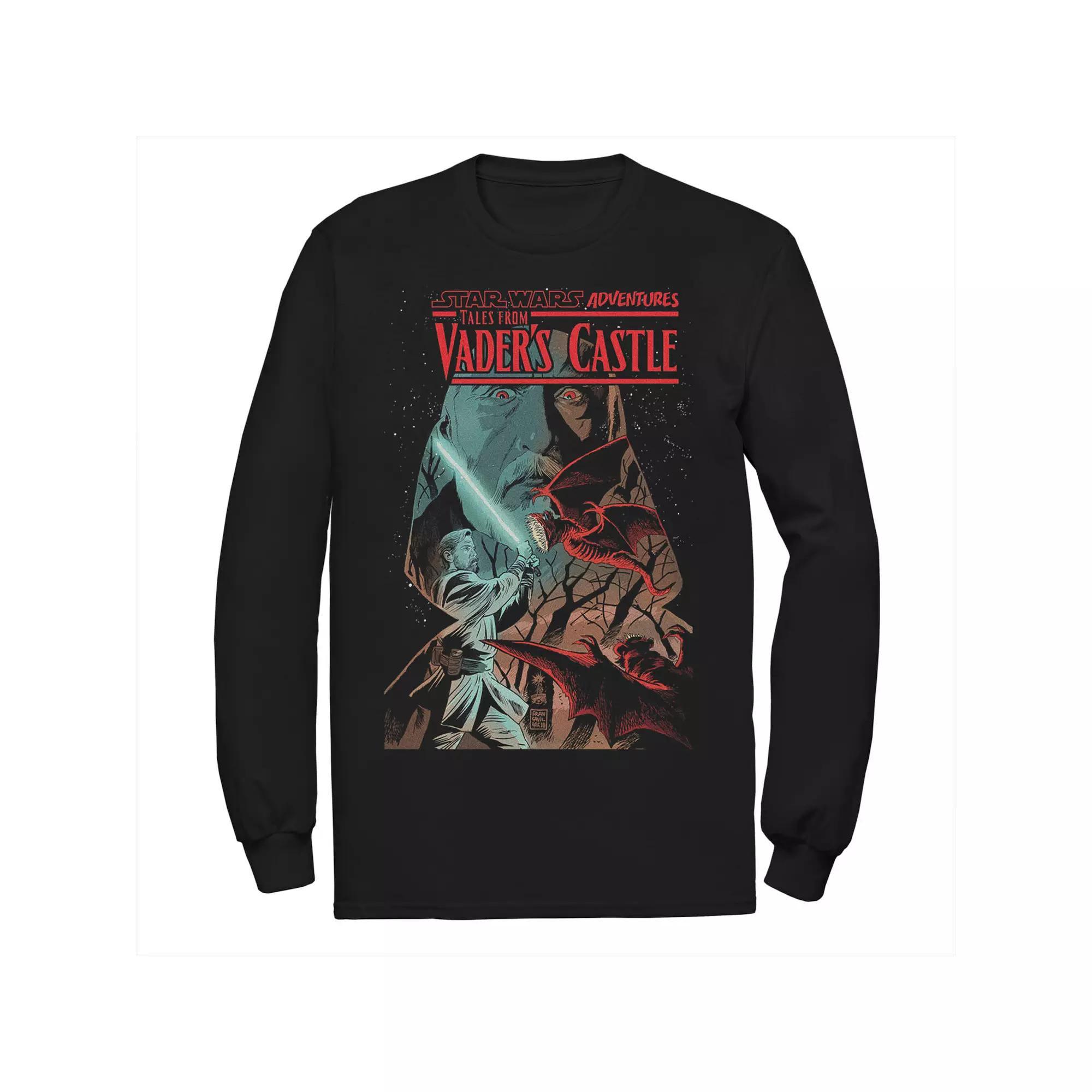 Big & Tall Stranger Things Happy Holidays Portrait Group Long Sleeve Tee, Mens Blue Product Image