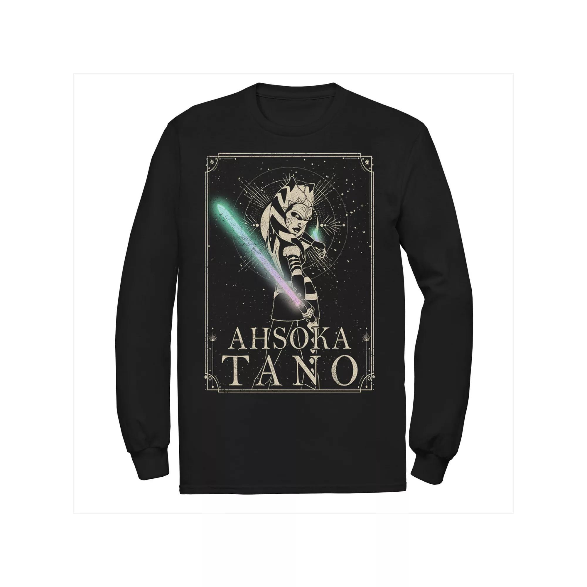 Men's Star Wars: The Clone Wars Ahsoka Tano Celestial Portrait Tee, Size: Small, Black Product Image