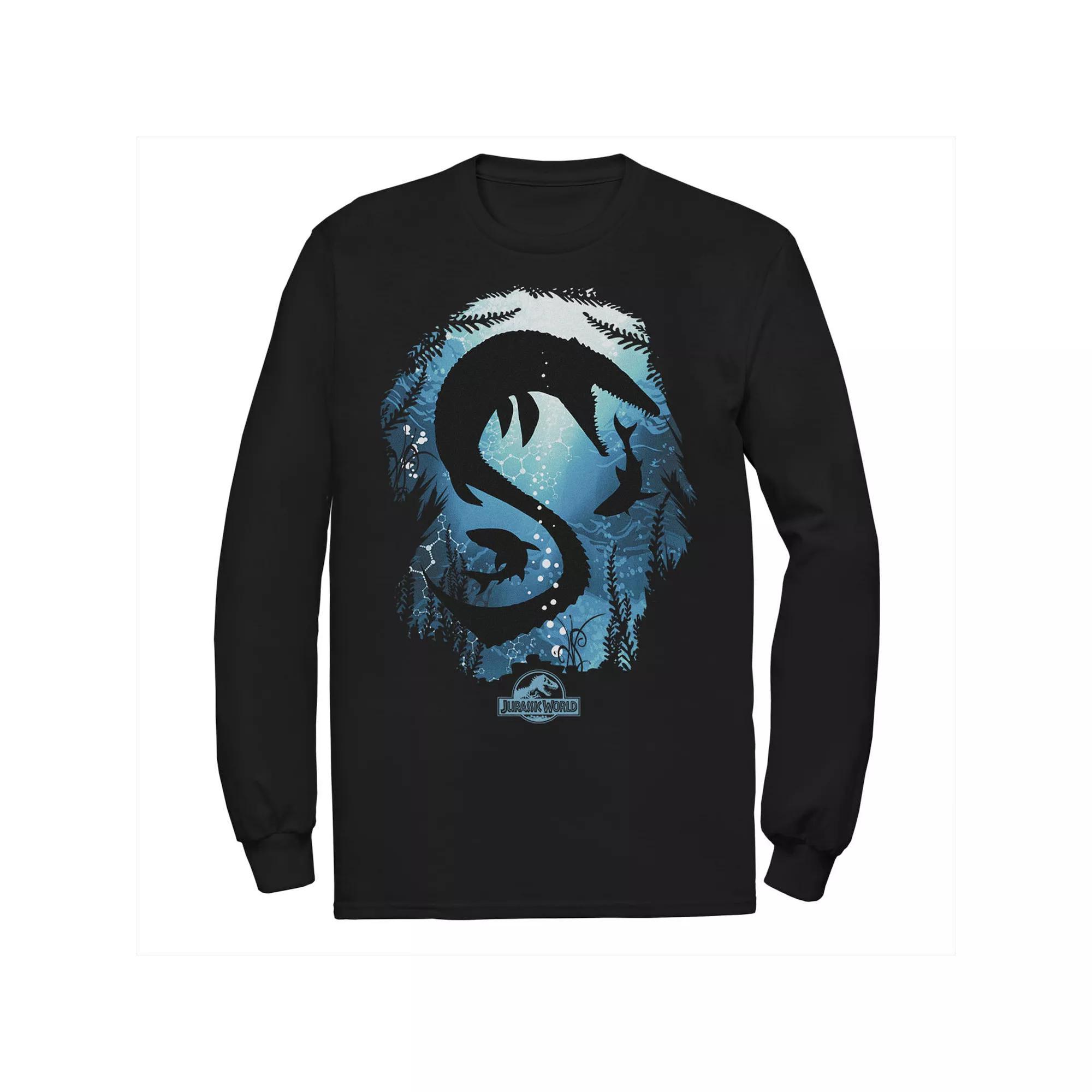 Men's Jurassic World Megalodon Silhouette Tee, Size: Medium, Black Product Image