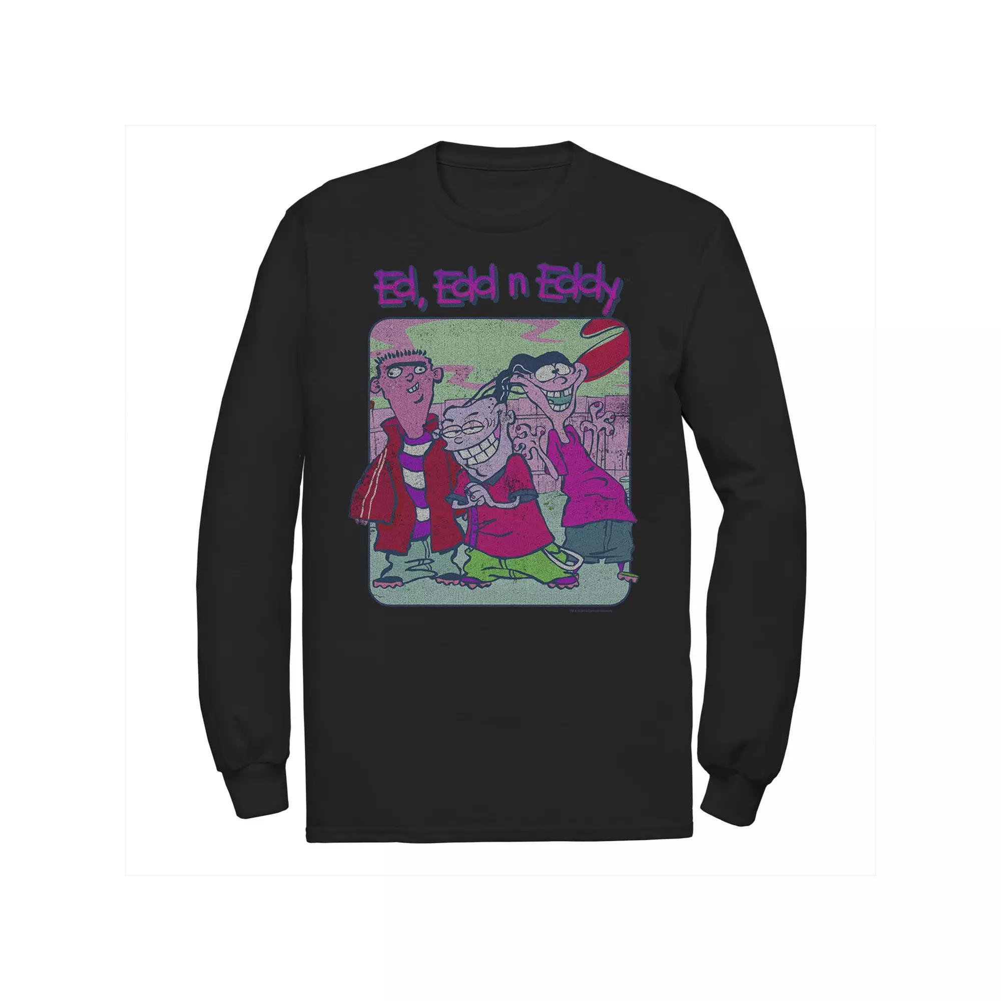 Men's Ed, Edd & Eddy Distressed Poster Tee, Size: Medium, Black Product Image