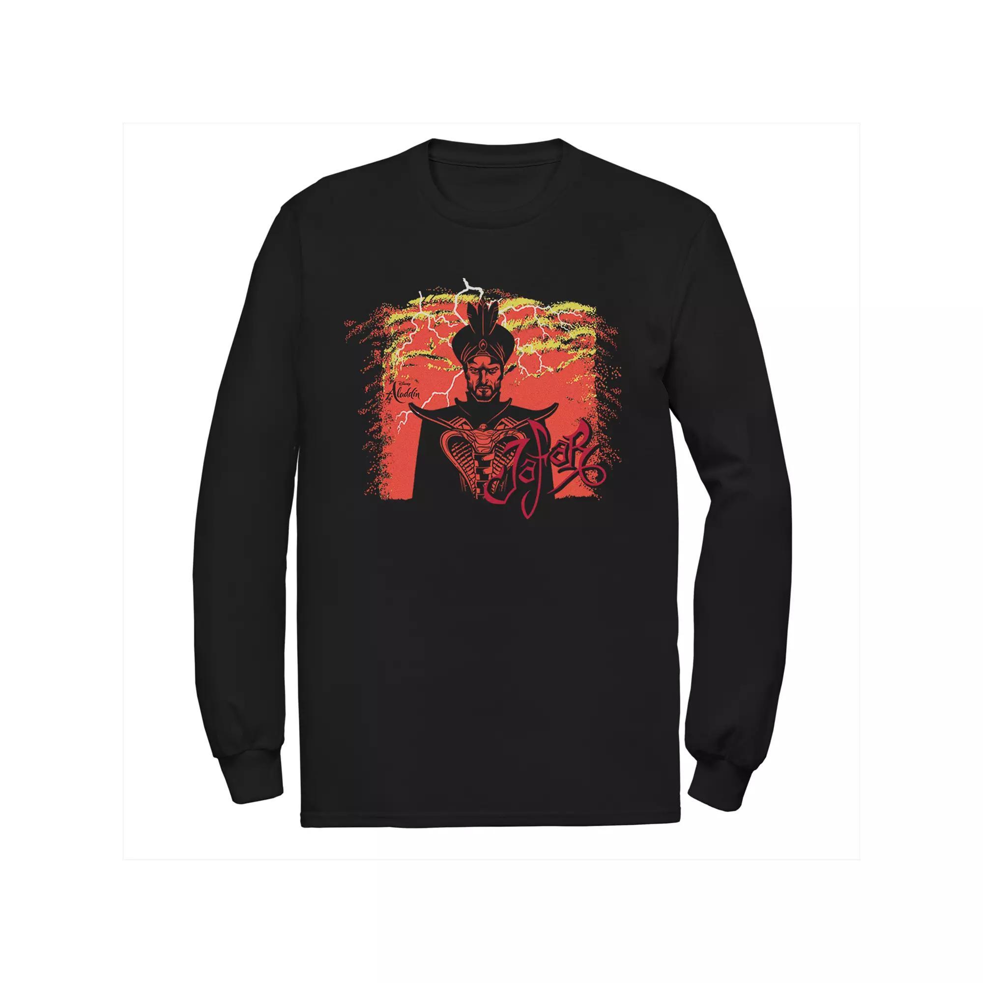 Disney's Aladdin Men's Jafar Long Sleeve Graphic Tee, Size: Small, Black Product Image