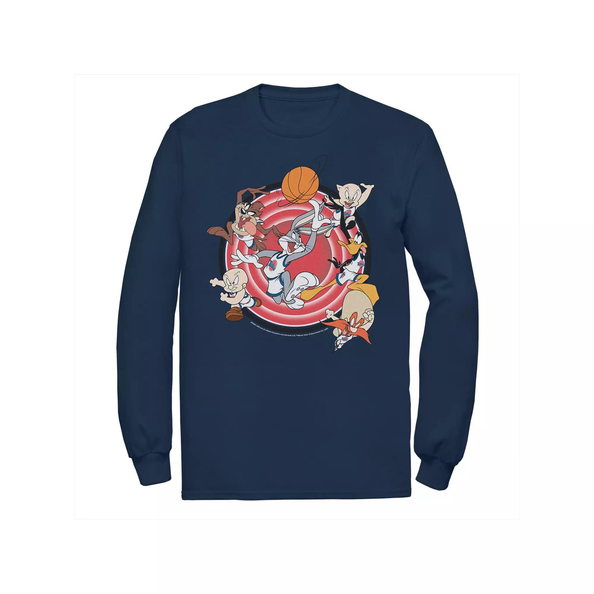 Men's Looney Tunes Space Jam Group Shot Leap Tee, Size: 3XL, Blue Product Image
