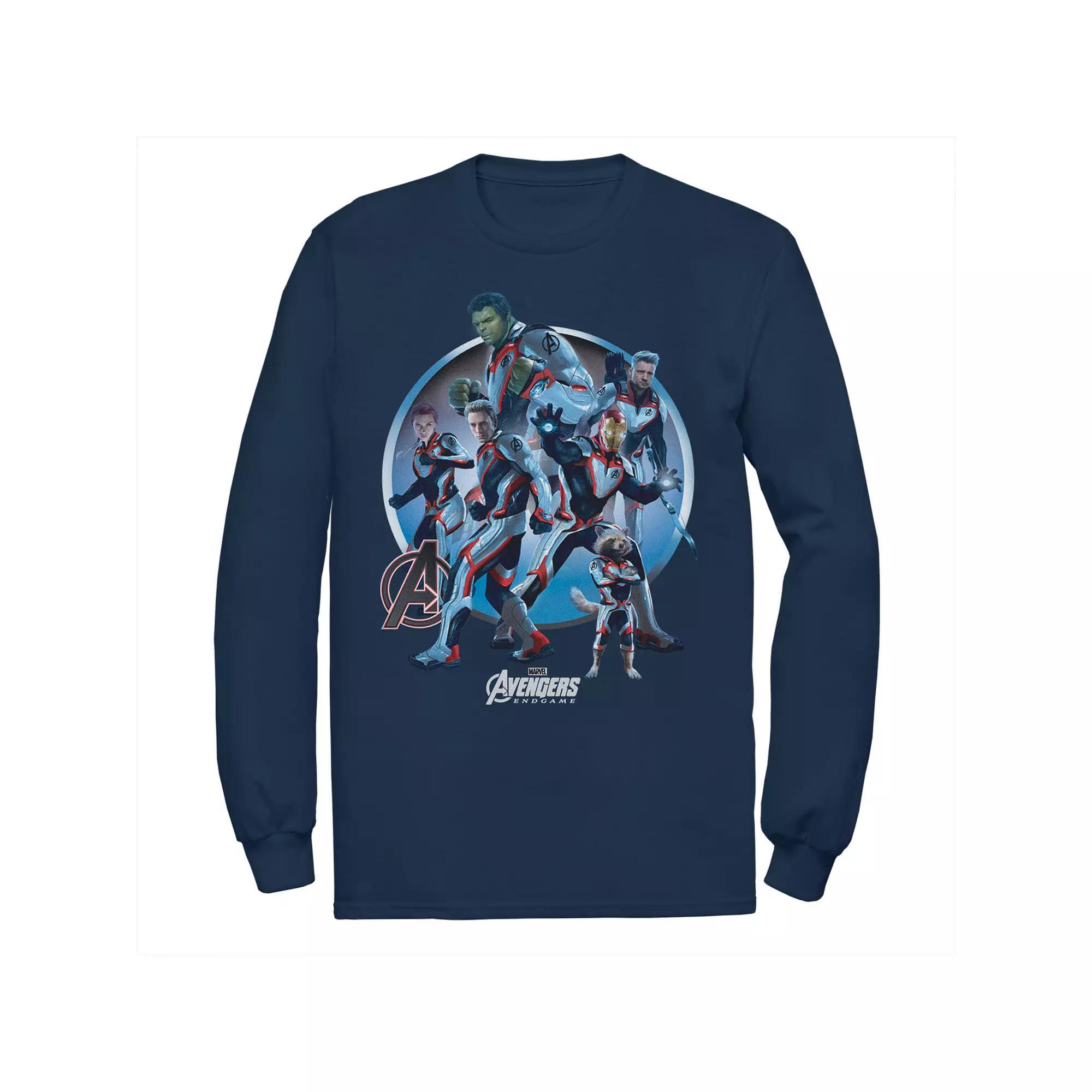 Mens Marvel Avengers Endgame United Long Sleeve Graphic Tee Blue Product Image