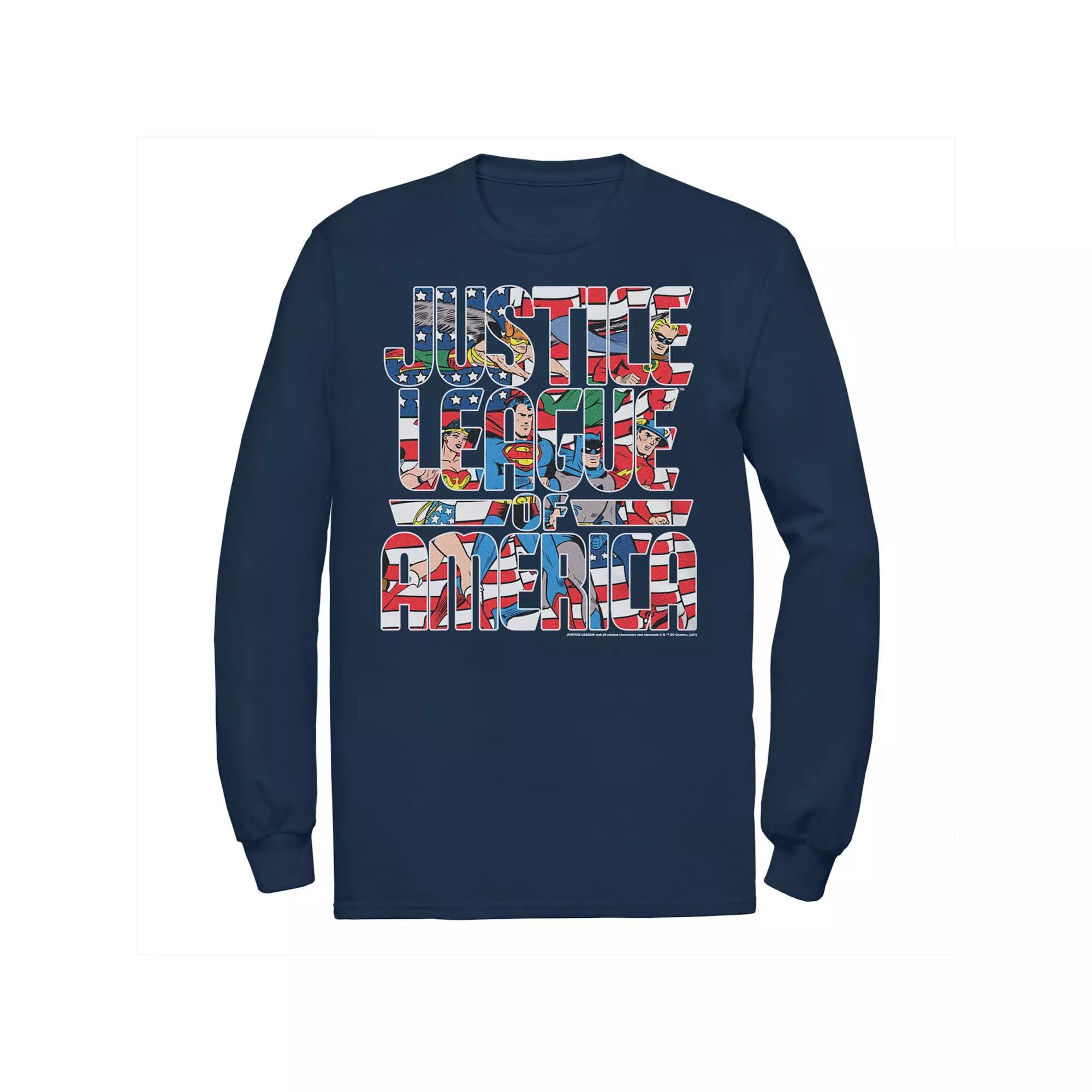 Men's Justice League America Fourth Of July Graphic Tee, Size: XL, Blue Product Image