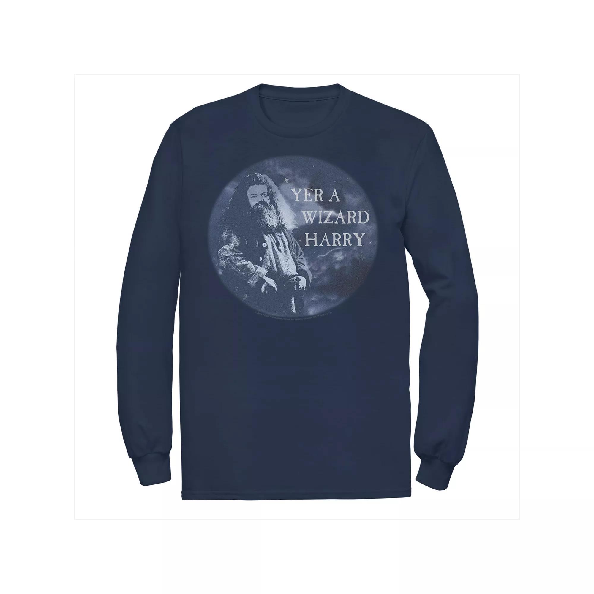 Mens Harry Potter Hagrid Yer A Wizard Harry Portrait Tee Blue Product Image