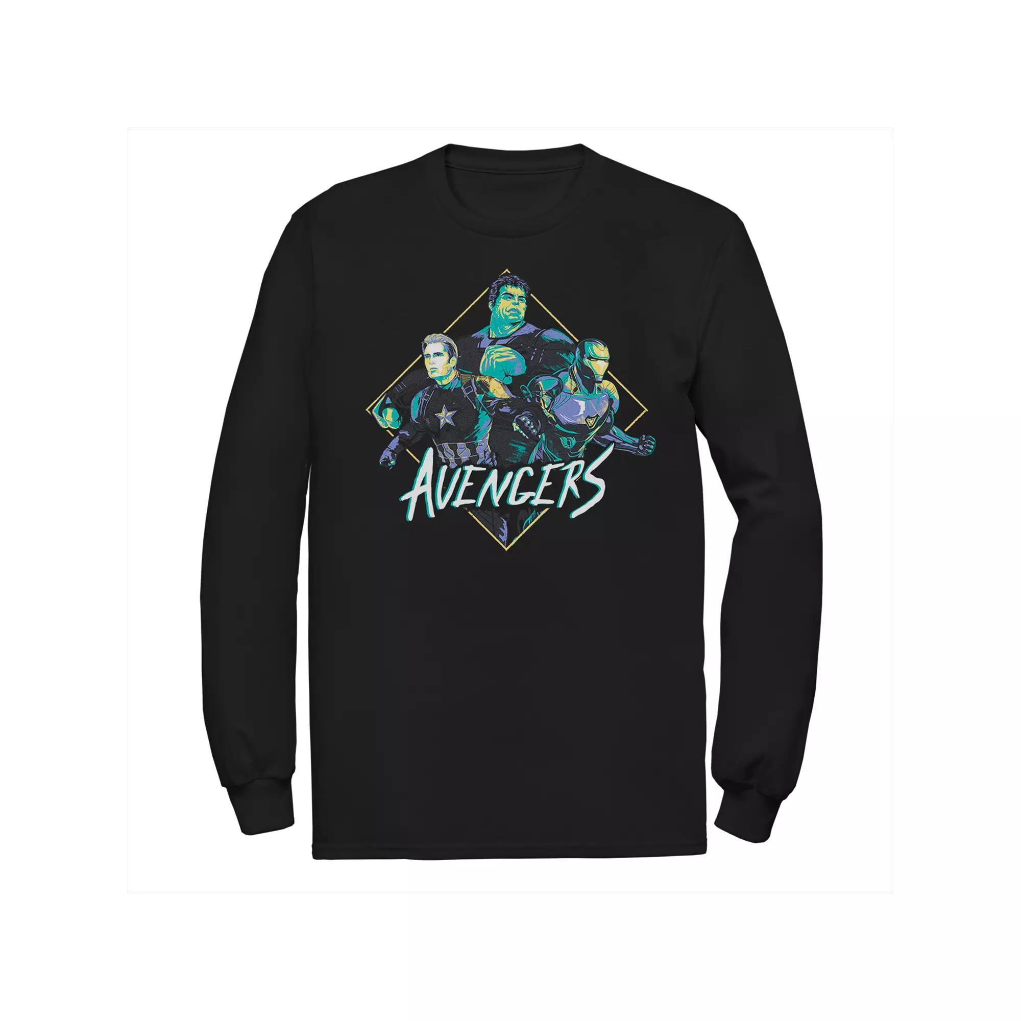 Mens Marvel Avengers Endgame Avenge The Fallen Fading Logo Long Sleeve Graphic Tee Product Image