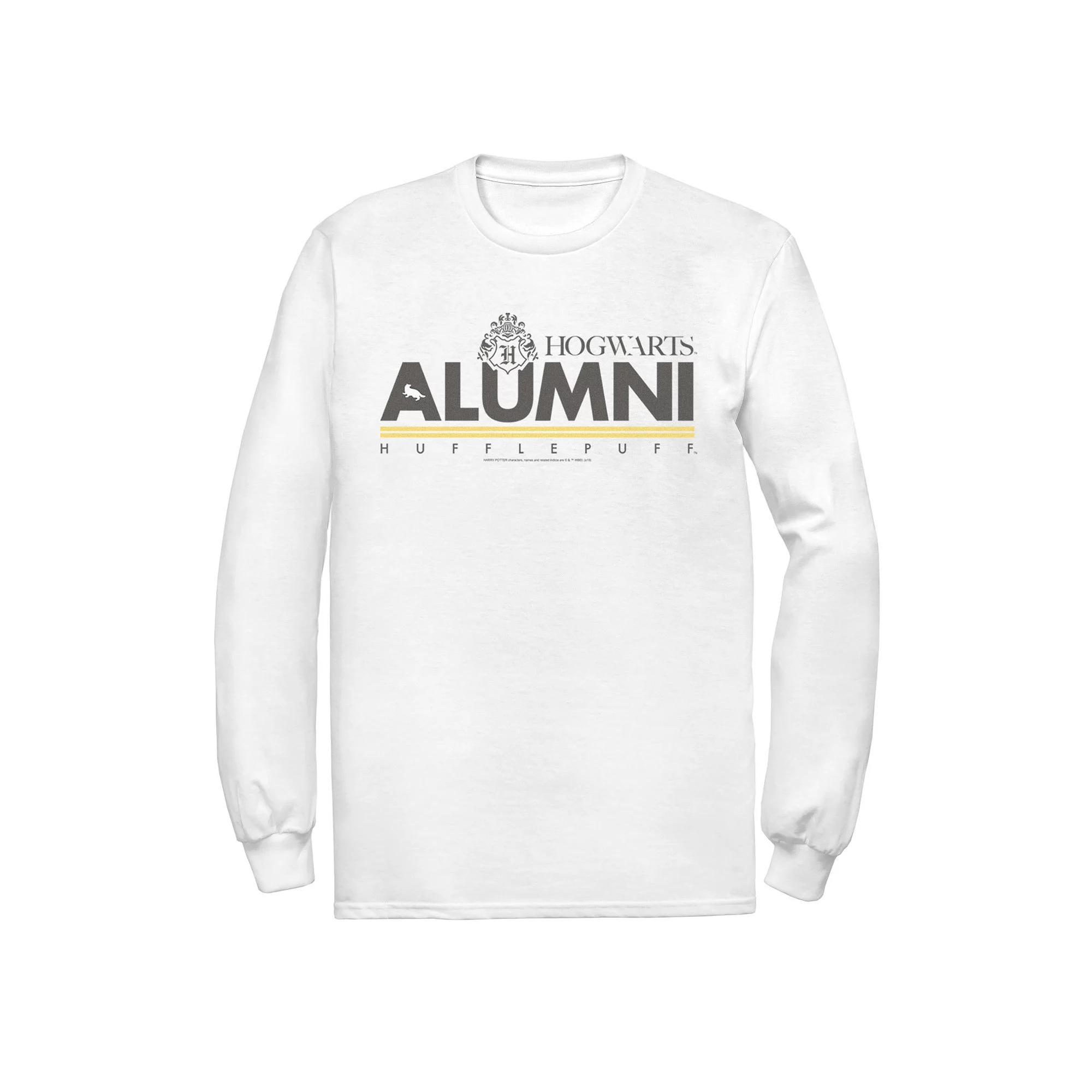 Men's Harry Potter Hogwarts Alumni Hufflepuff Long Sleeve Graphic Tee, Size: Small, White Product Image
