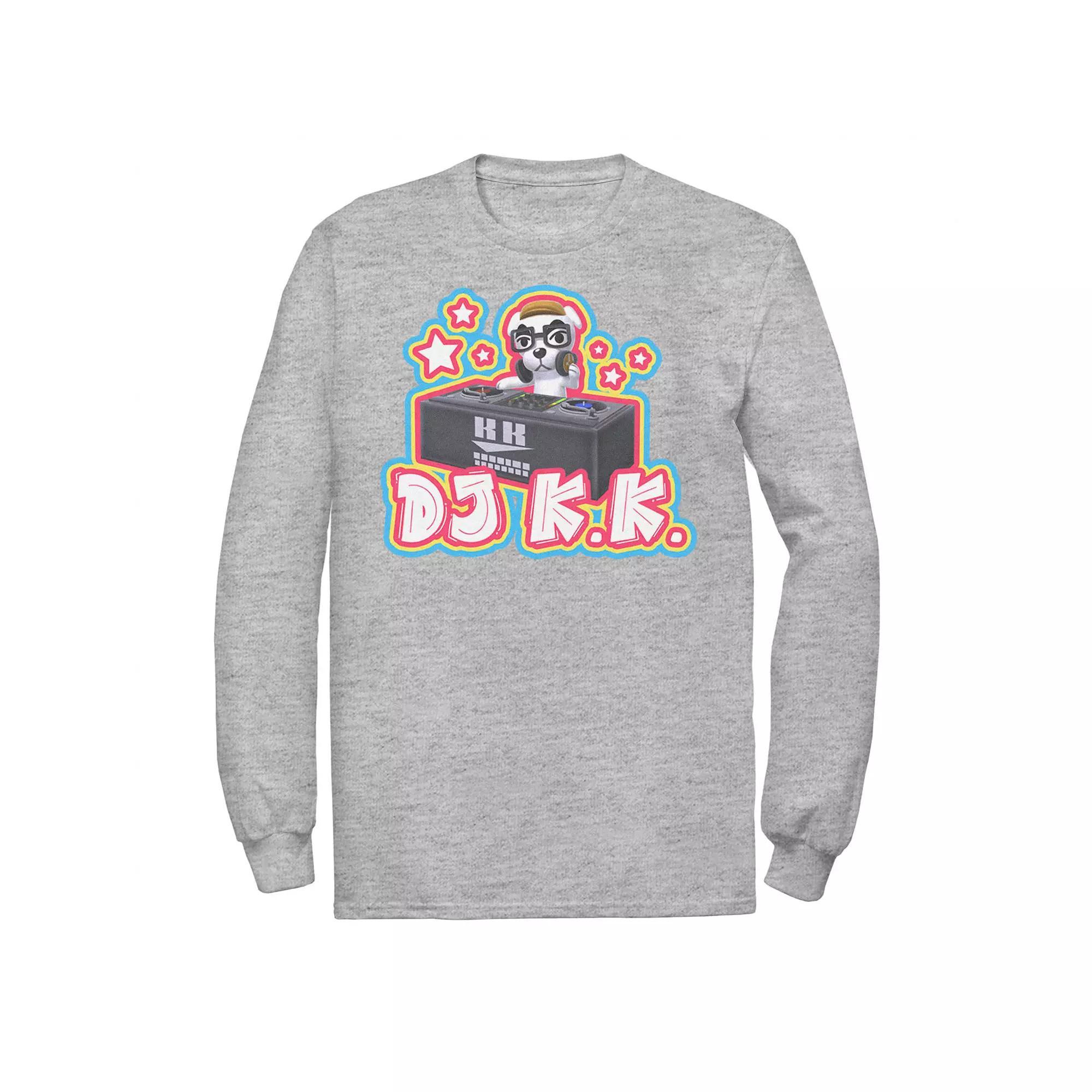 Big & Tall Animal Crossing DJ K.K. Long Sleeve, Men's, Size: Large Tall, Athletic Grey Product Image