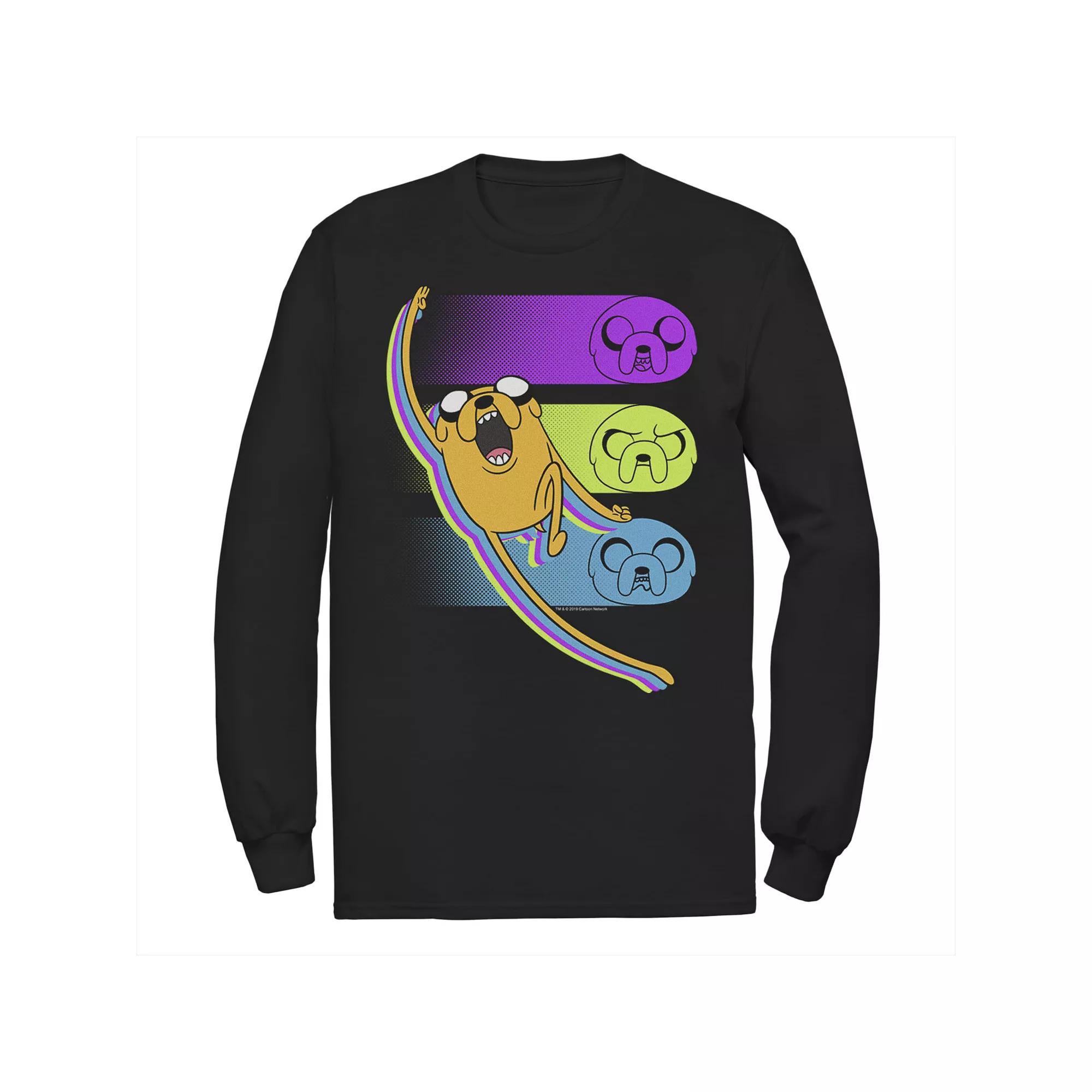 Men's Cartoon Network Adventure Time Jake Emotions Tee, Size: Medium, Black Product Image