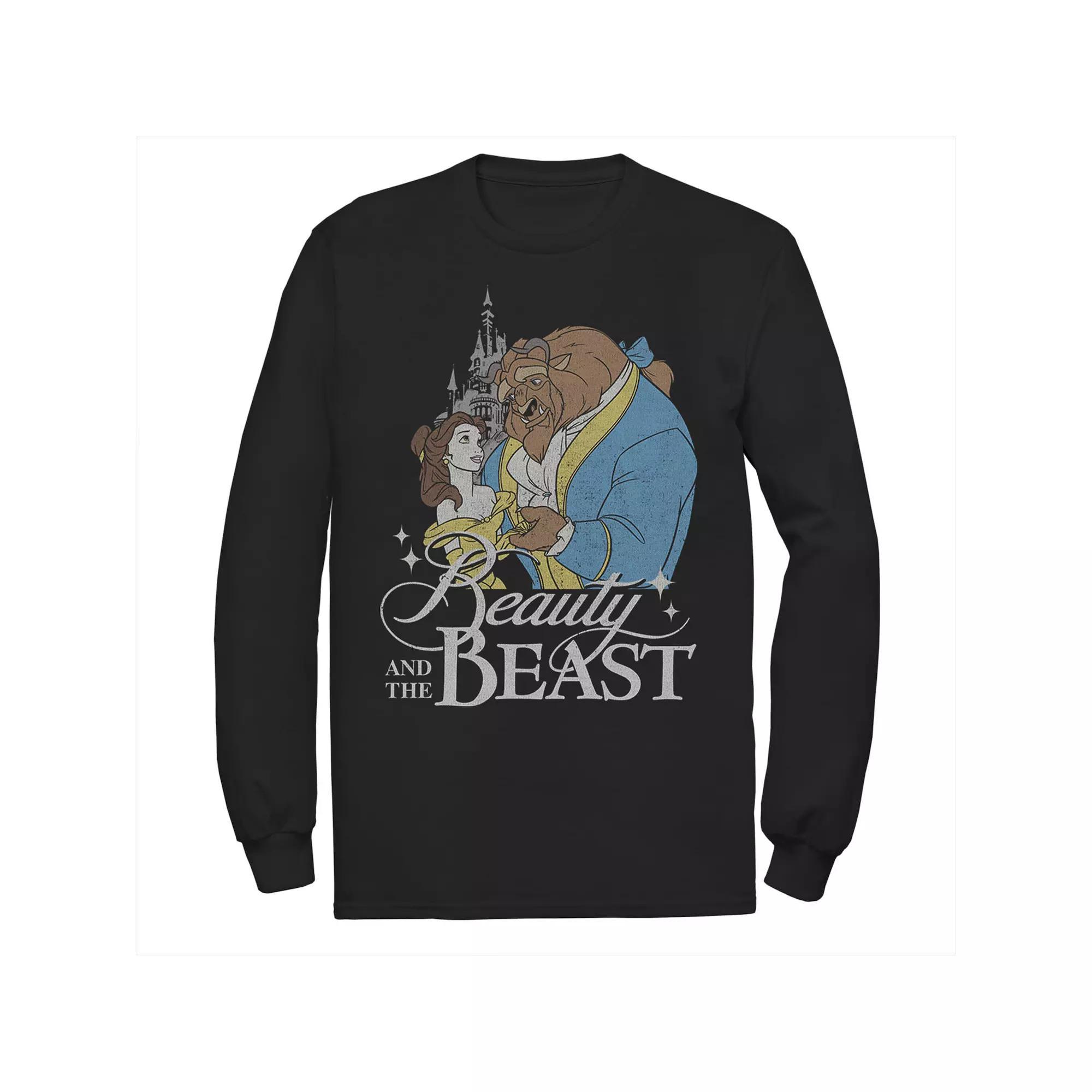 Disney's Beauty & The Beast Men's Vintage Logo Dance Tee, Size: Small, Black Product Image