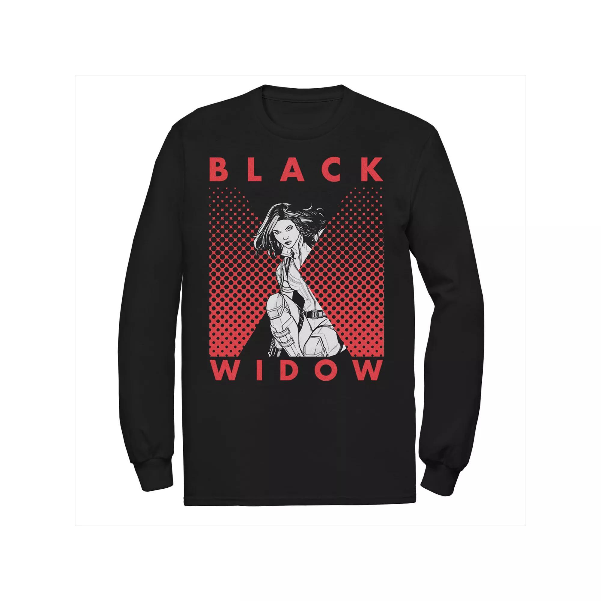 Men's Marvel Black Widow Halftone Tee, Size: Large Product Image